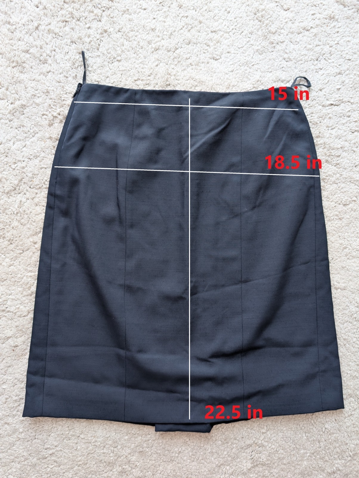 PRADA Womens Navy Blue Virgin Wool Nylon Knee Length Skirt A-Line Pencil Sz 42 M