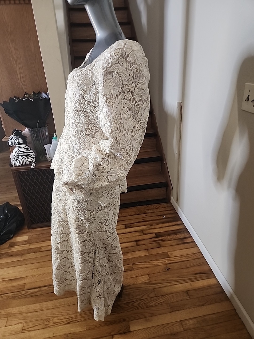 Vintage 70’s Rose Taft Dress Not Sure What Size Is Maybe 12 Or 14
