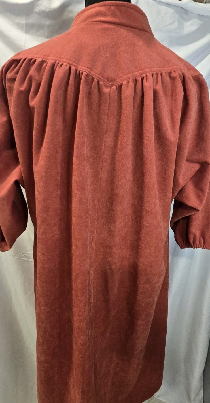 Lorac Original Burnt Orange Dress 3/4 Button-up Size XL Collard