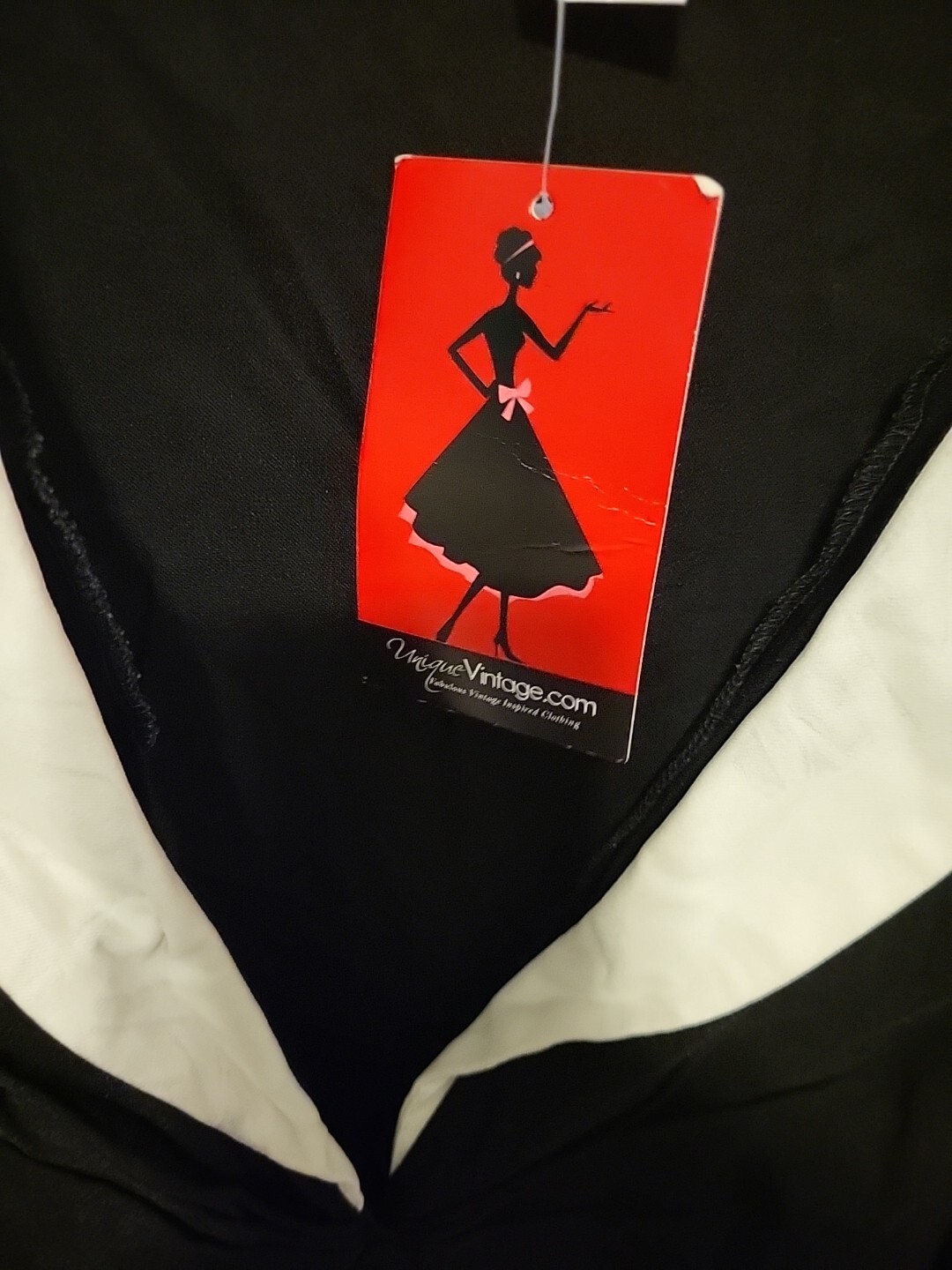 Unique Vintage Dress. 4XL Black And Ivory. Style Code K240.