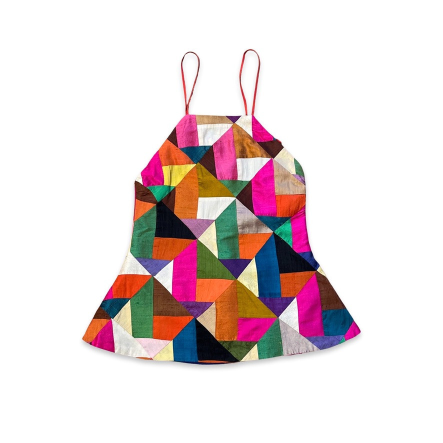 LINDA JACKSON!!! Vintage 1980s ‘Linda Jackson / Flamingo Park’ patchwork top