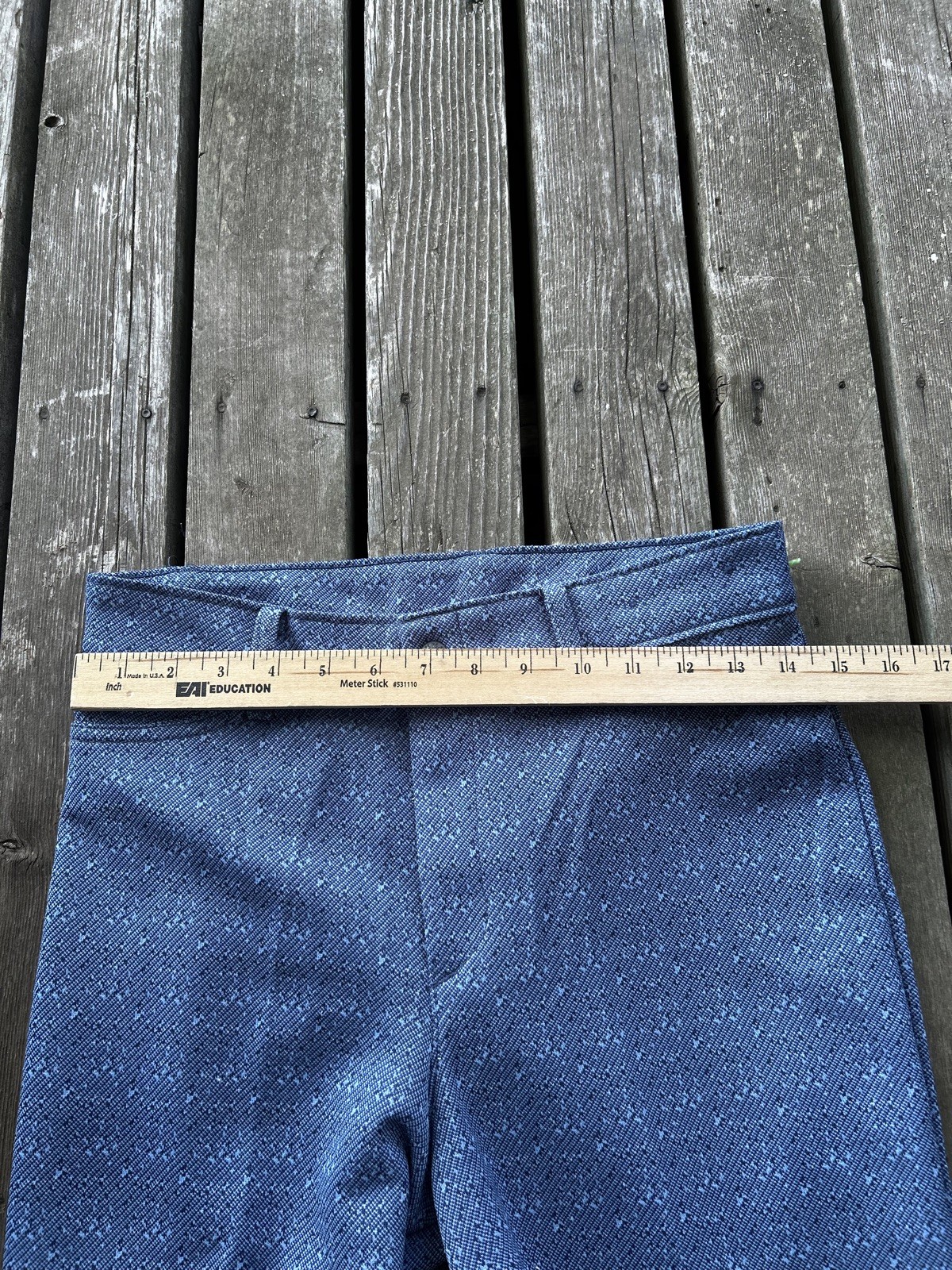 Vintage 1970s Farah Pants Womens Flare Bell Bottoms blue USA Made 29×28