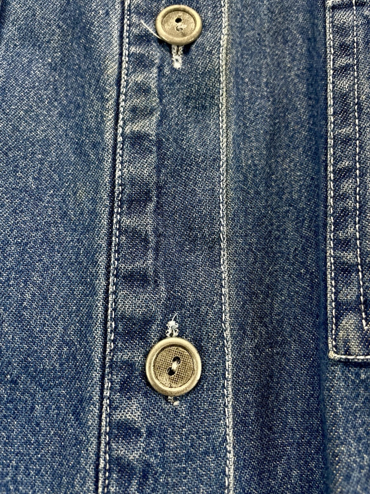 Vintage 1980s Forenza Denim Romper Jumpsuit XL Blue Utility Metal Button Belted
