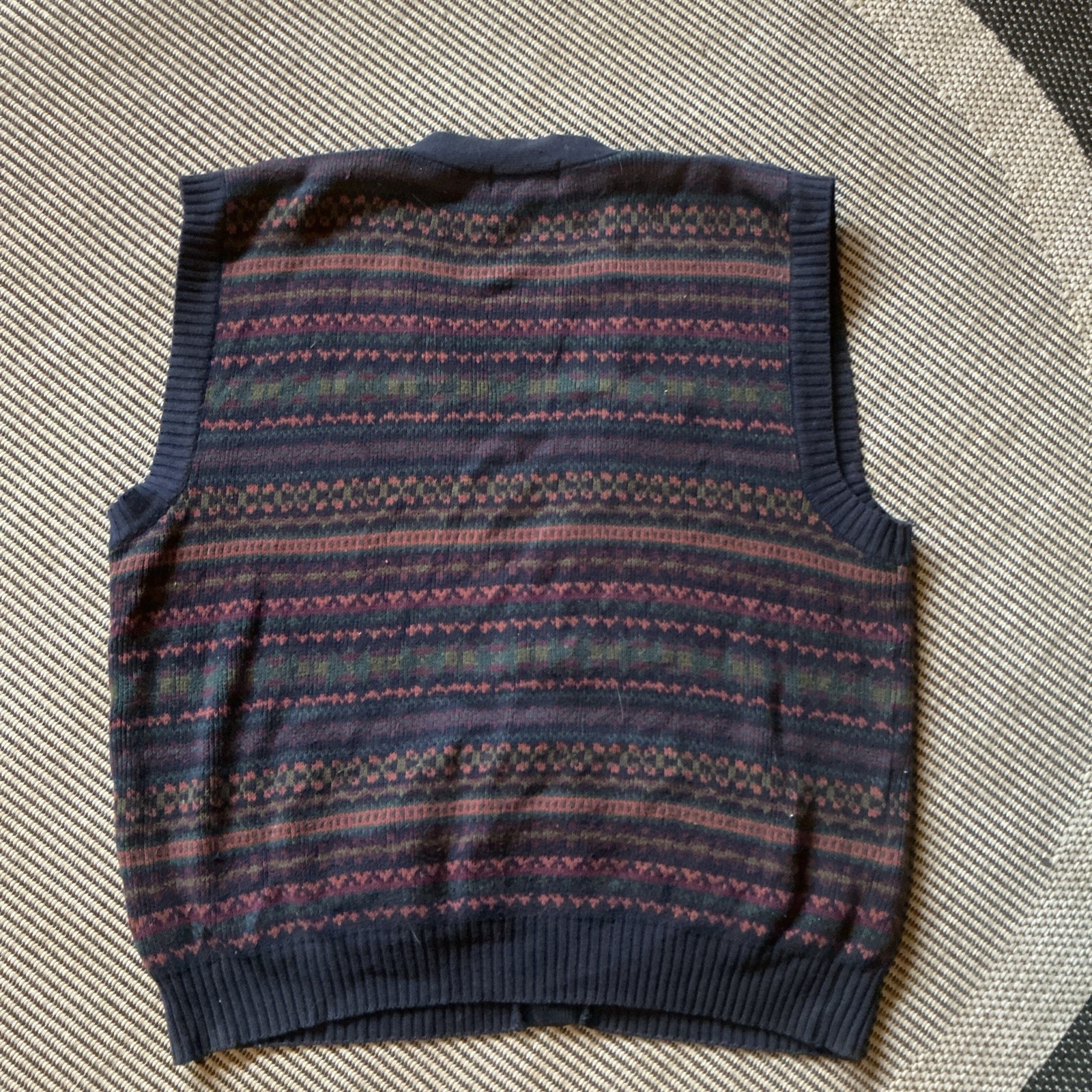 Vintage Eddie Bauer Wool Cardigan Vibrant Color Size XL vest
