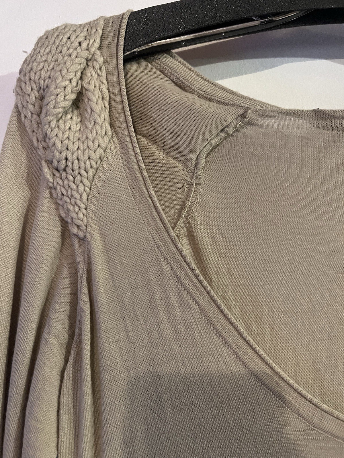 Et Vous Vintage Braided Shoulder Wool Sweater FRENCH BRAND Y2K