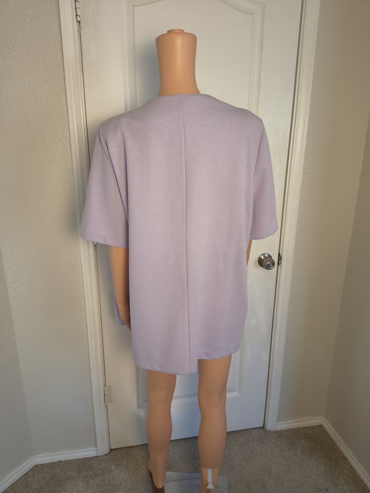 Vintage Lavender Embroidery Top Cottagecore Fairycore Grandmacore Size 22WP -P32