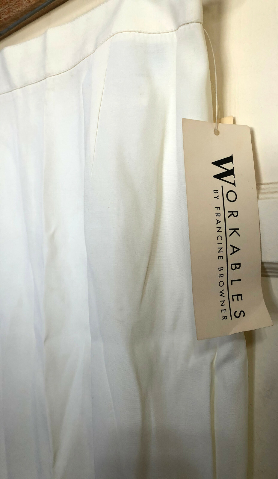 Vintage 1990’s White Skirt Francine Browner Workables with tags Size 9/10