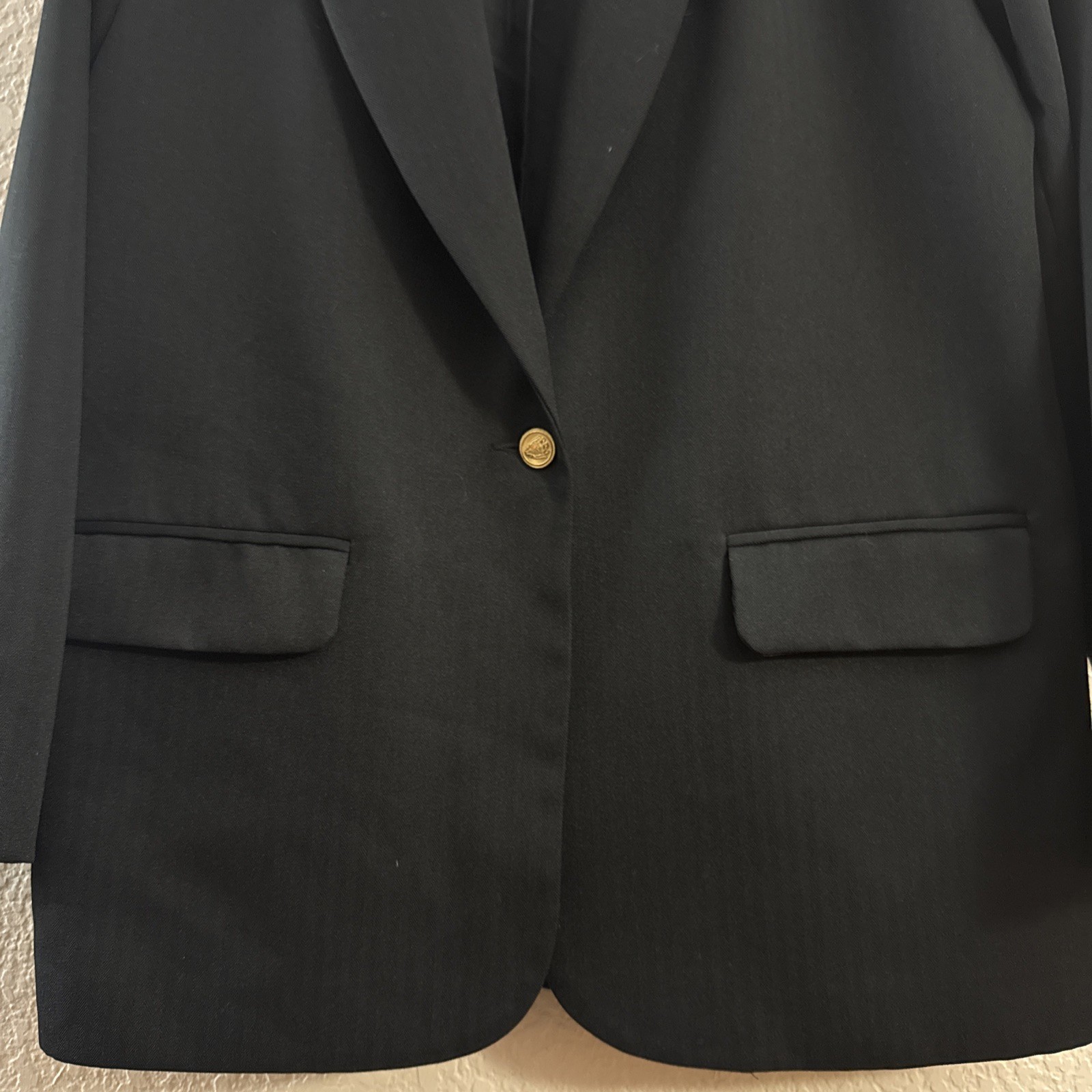 Vintage Toni Marie Black Blazer Women’s 12P Petite Lined Shoulder Pads NWOT
