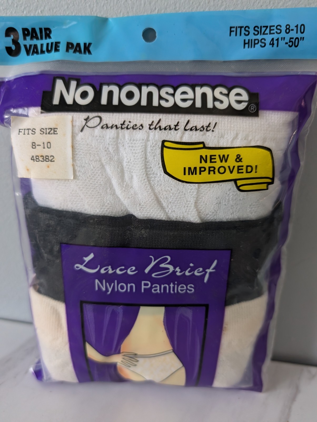 Vintage Lace Panties New Old Stock No Nonsense Size 8-10