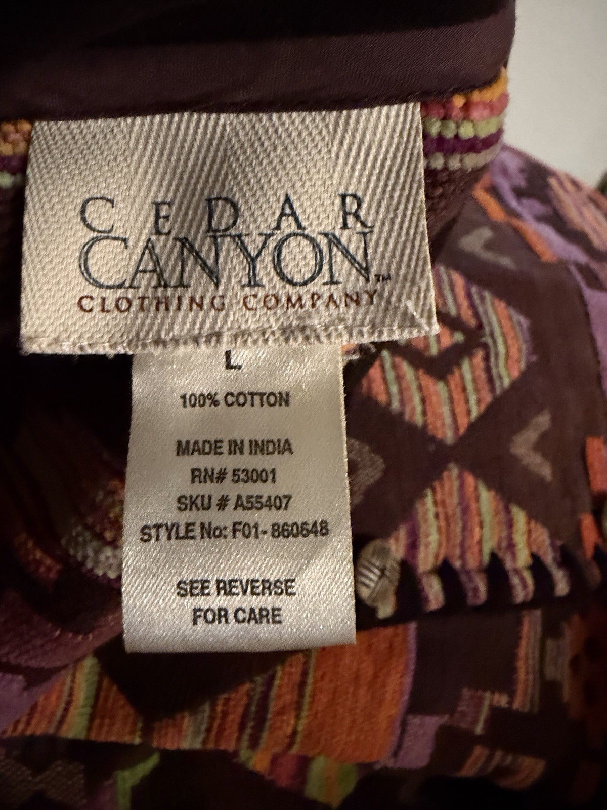 Vintage 90’s Cedar Canyon Woven Aztec Southwestern Tapestry Jacket Sz L