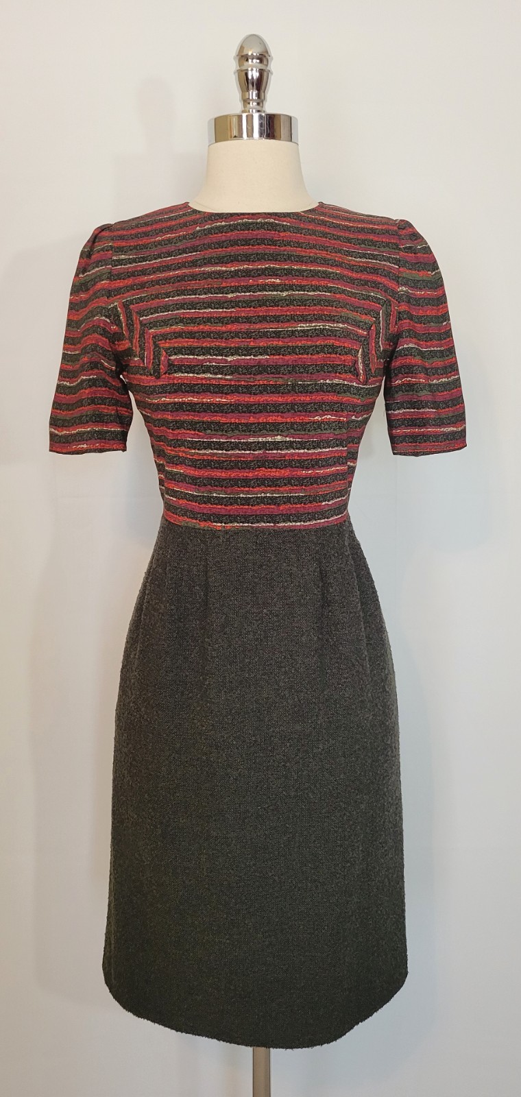 Couture 1960s HARDY AMIES England 2 Pc Dress Jacket Set Suit XS/Small