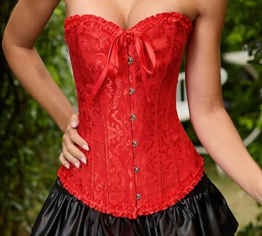 Corset Top Classic Bustier Red Color