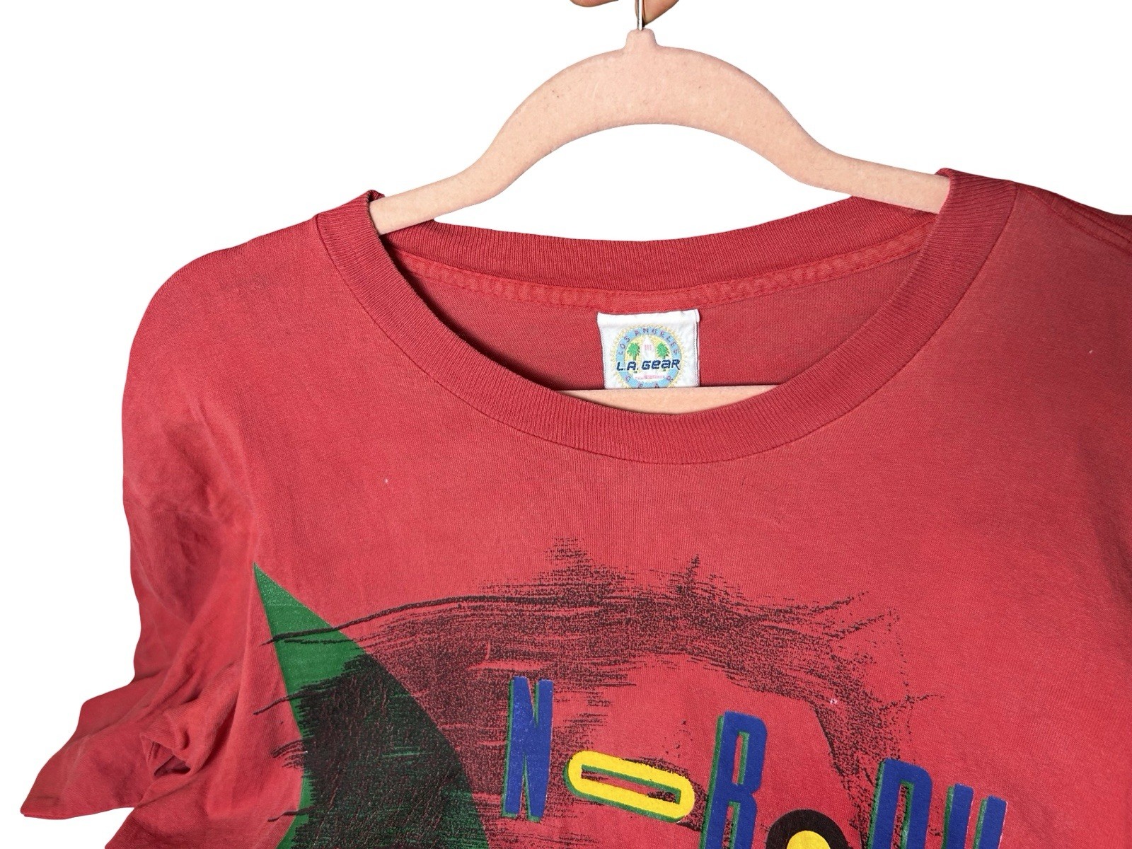 90s Memphis Style Crop Graphic T-shirt Sz L/XL Nobody Tells Me What To Wear READ