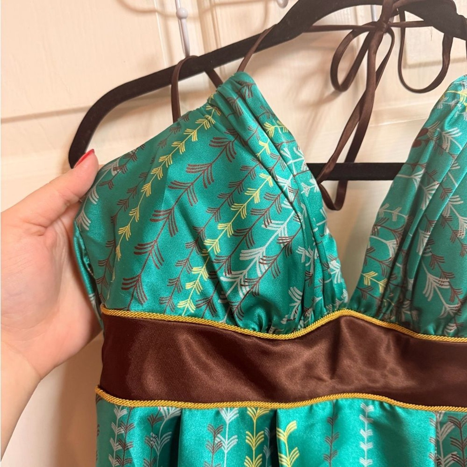 VTG Y2K Teeze Me Satin Halter Neck Mini Dress