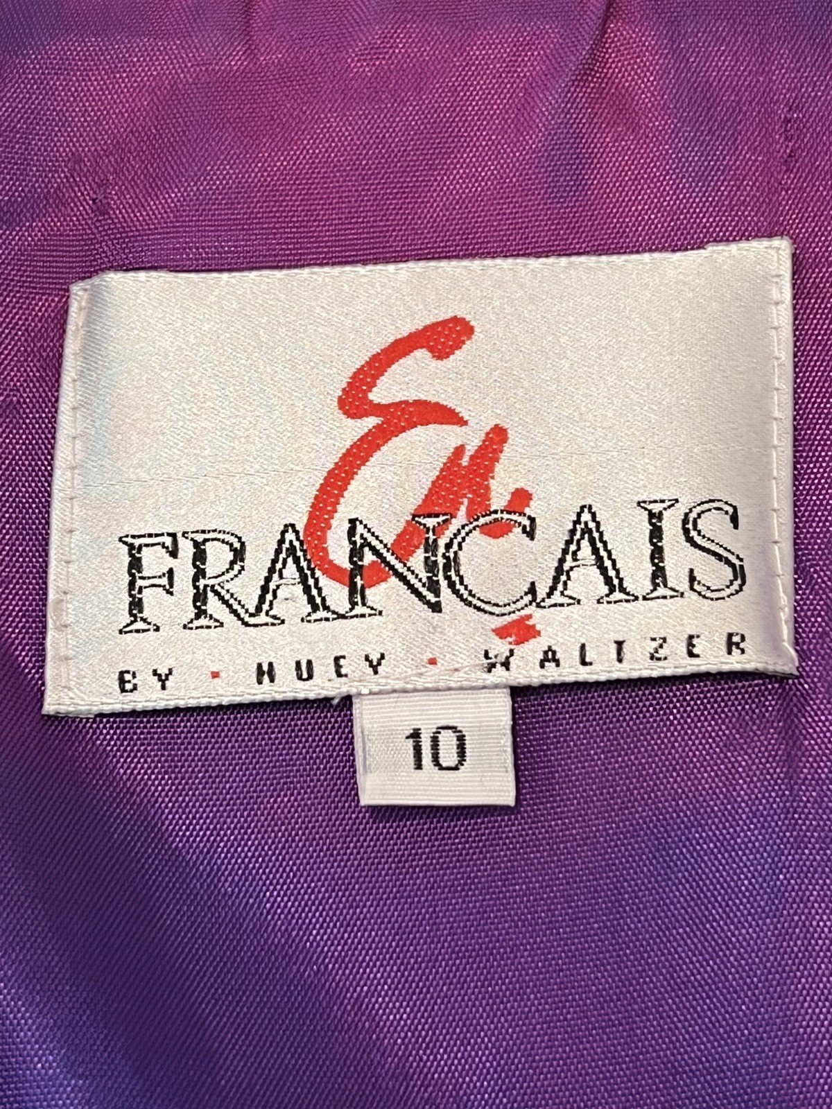 VTG En Francais by Huey Waltzer Dress Royal Blue Tuxedo Dress Cocktail Lined 10