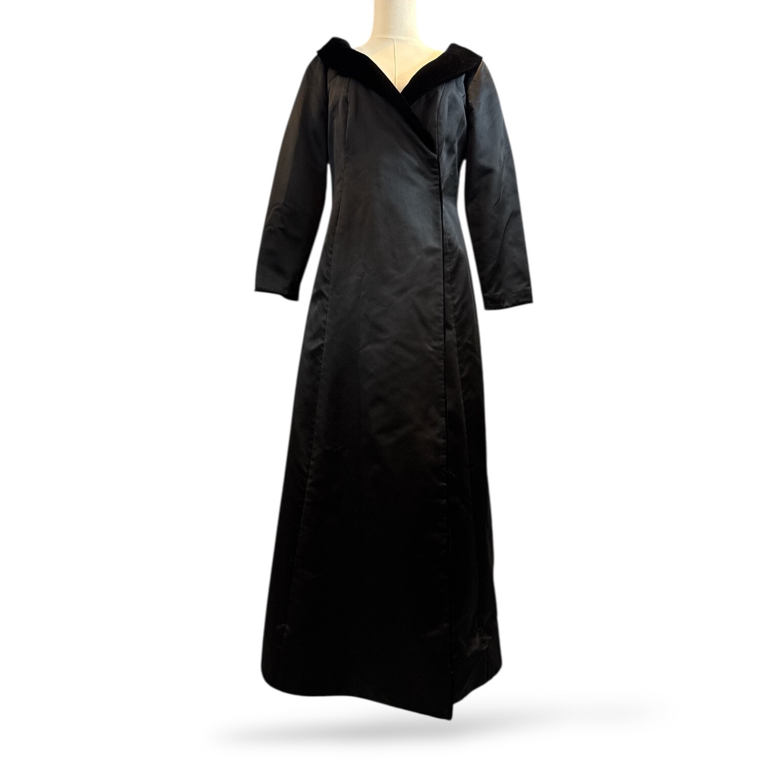Fiandaca Evening Dress Coat Silk Velvet Vintage Opera Theater Long Rare EUC