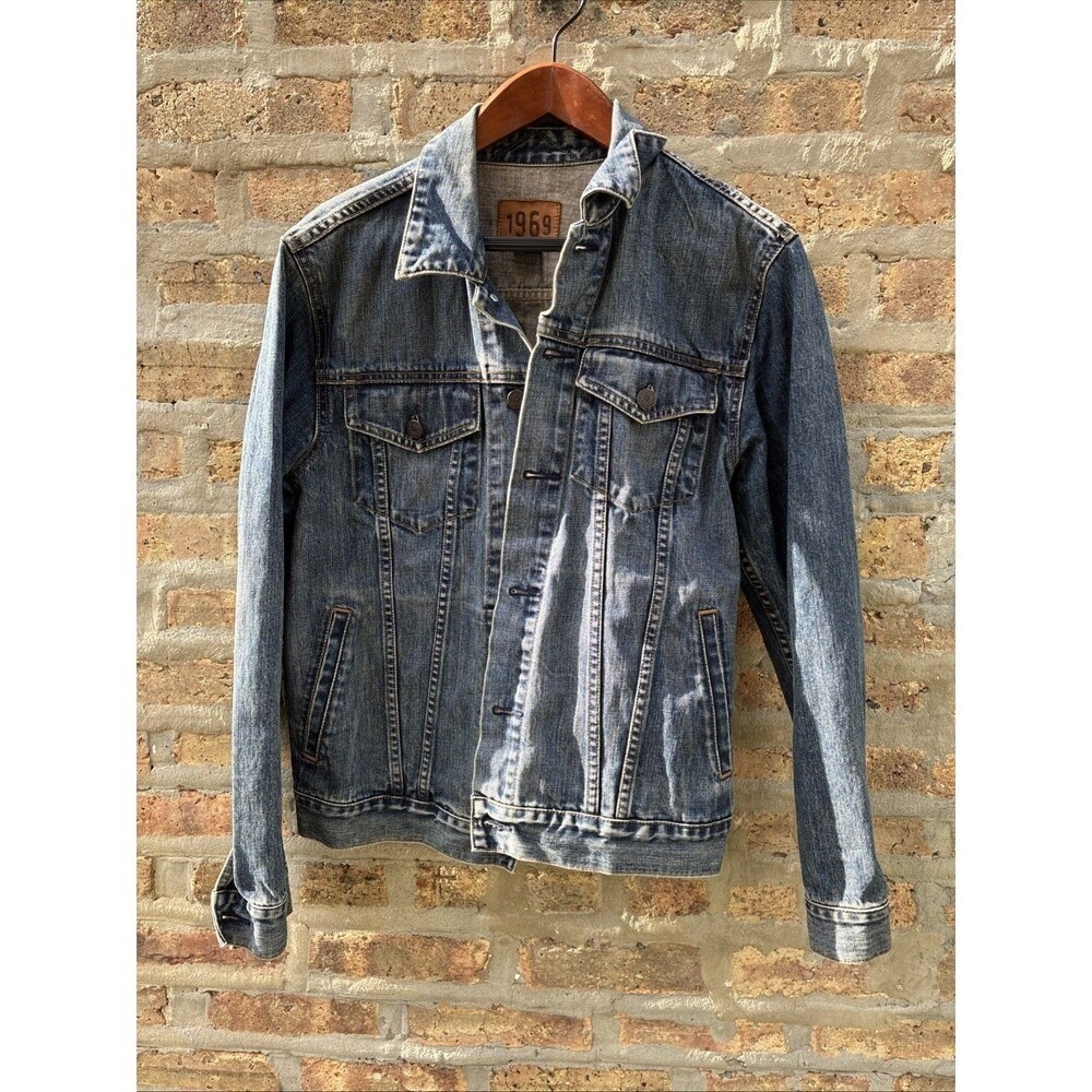 Gap Jean Jacket Womens Medium 1969 Denim Trucker Classic 100% Cotton Y2K 2000’s