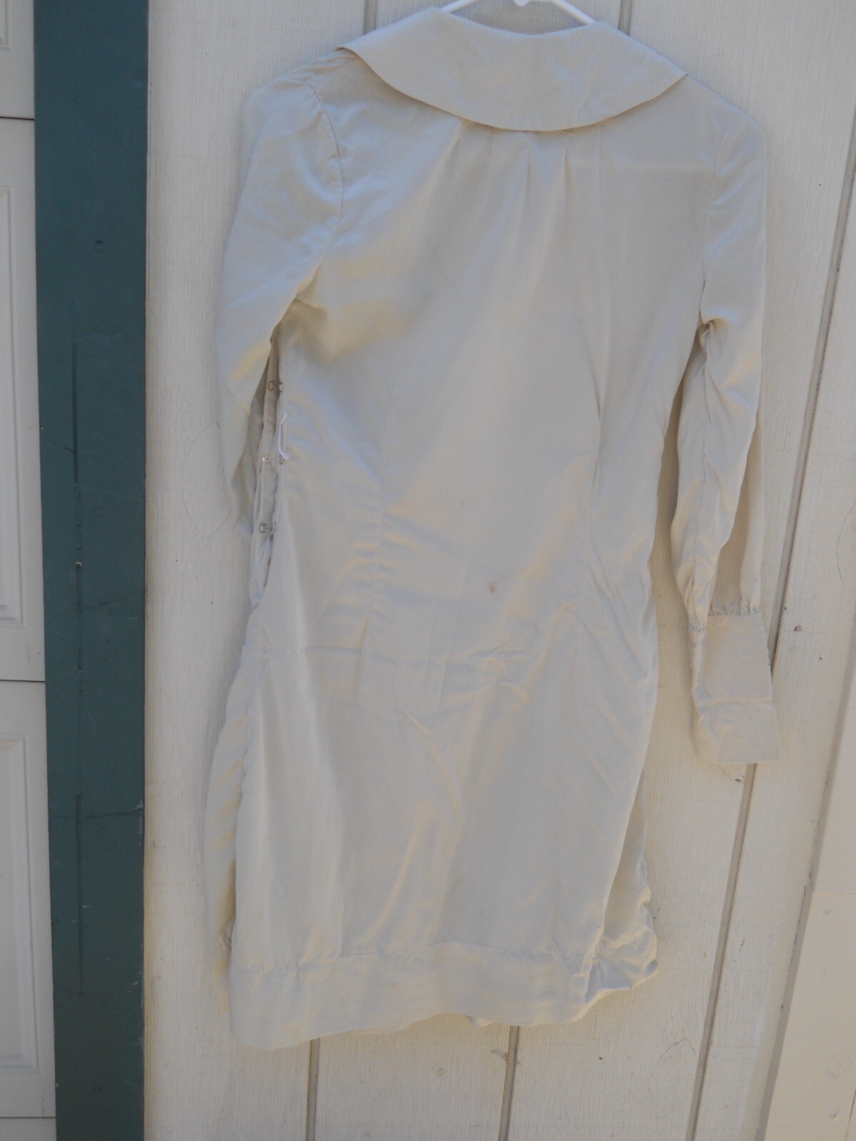 TWO DRESSES VINTAGE 40’S WOMEN’S SILKY GREY LONG SLEEVE DRESS SZ 34 &SZ 12 AS IS