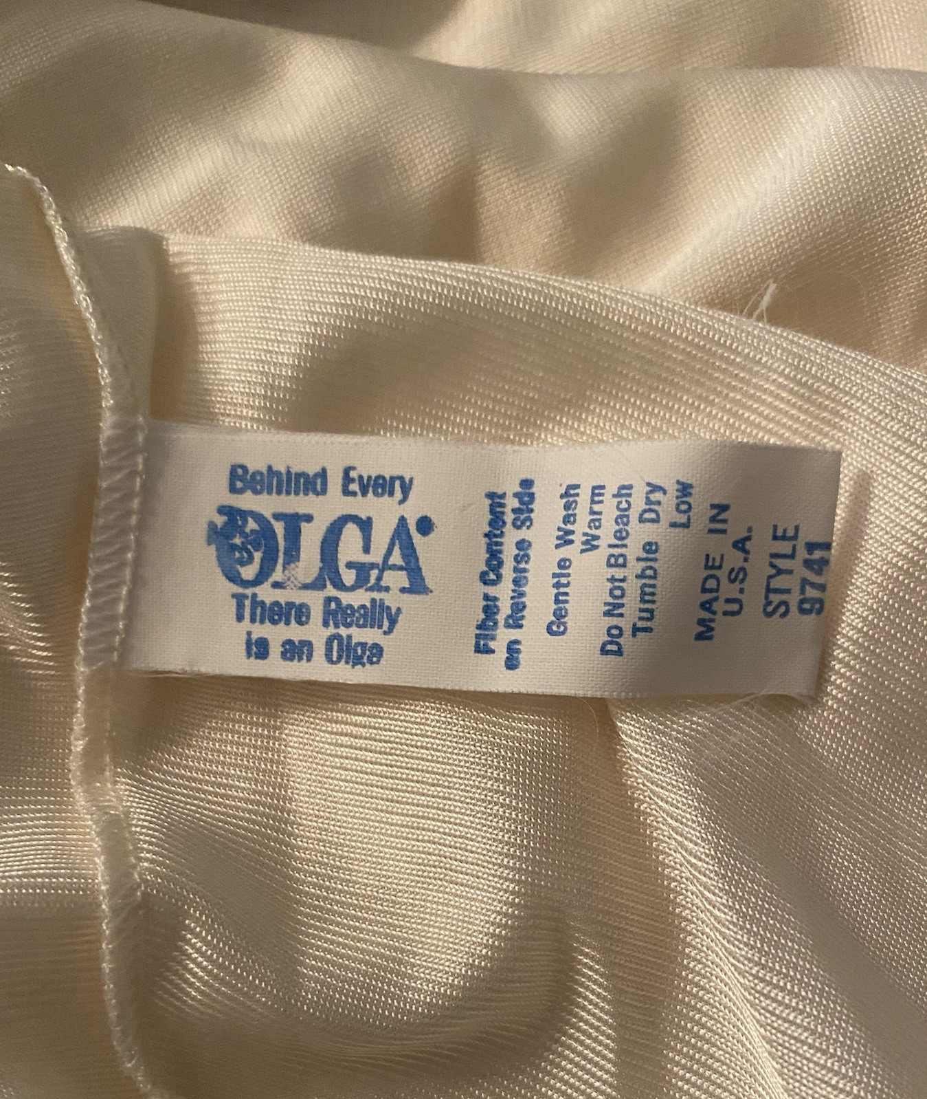 Vintage Olga Silky Nylon Semi Sheer Long Nightgown Size 34 New No Tags #9741