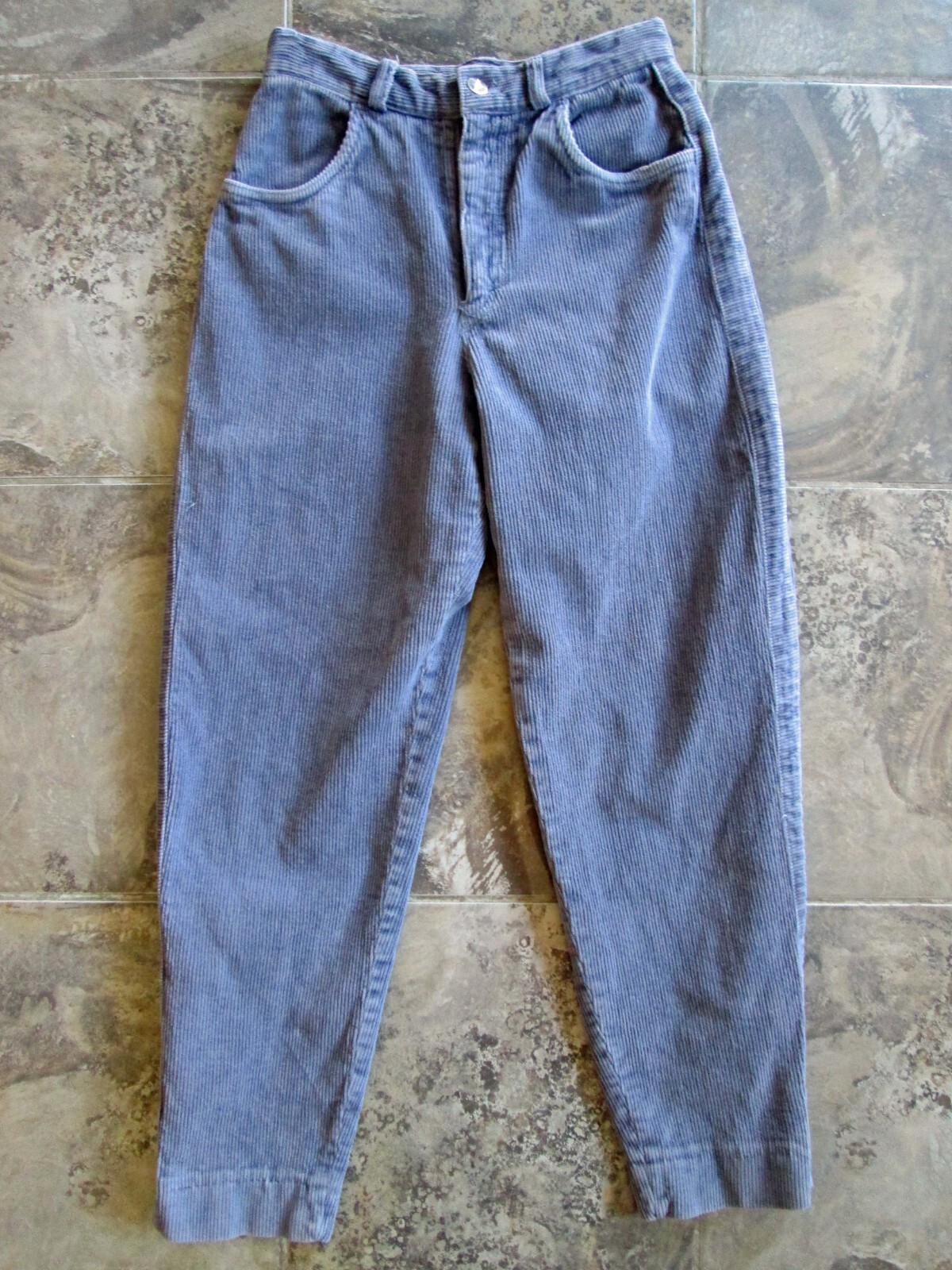 Vintage JouJou Corduroy Pants 9/10 26×27 Mom High Waist Purple Pleated Tapered