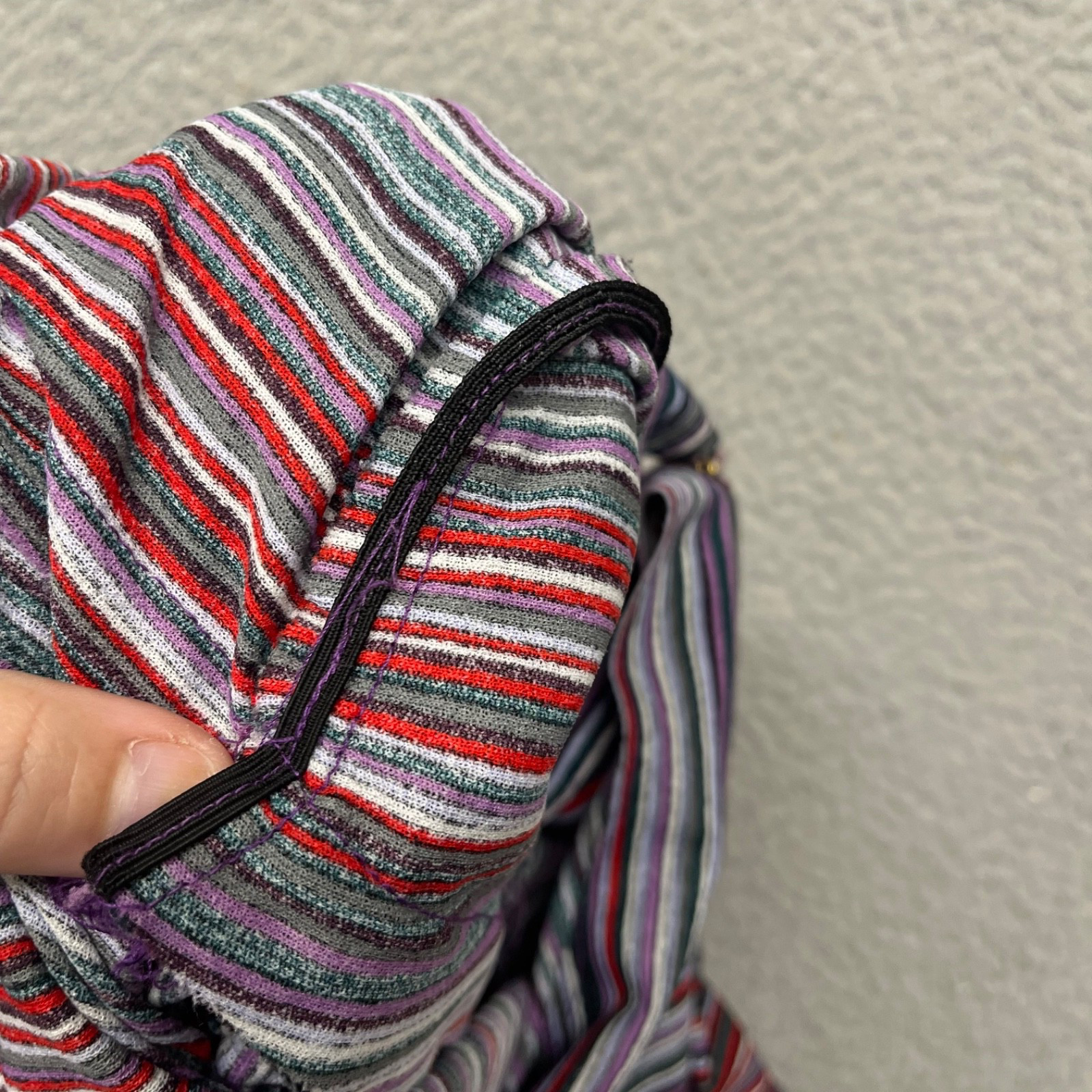 Heury Lee Vintage Dress Womens 12 Purple Striped Secretary Geek 60’s 70’s