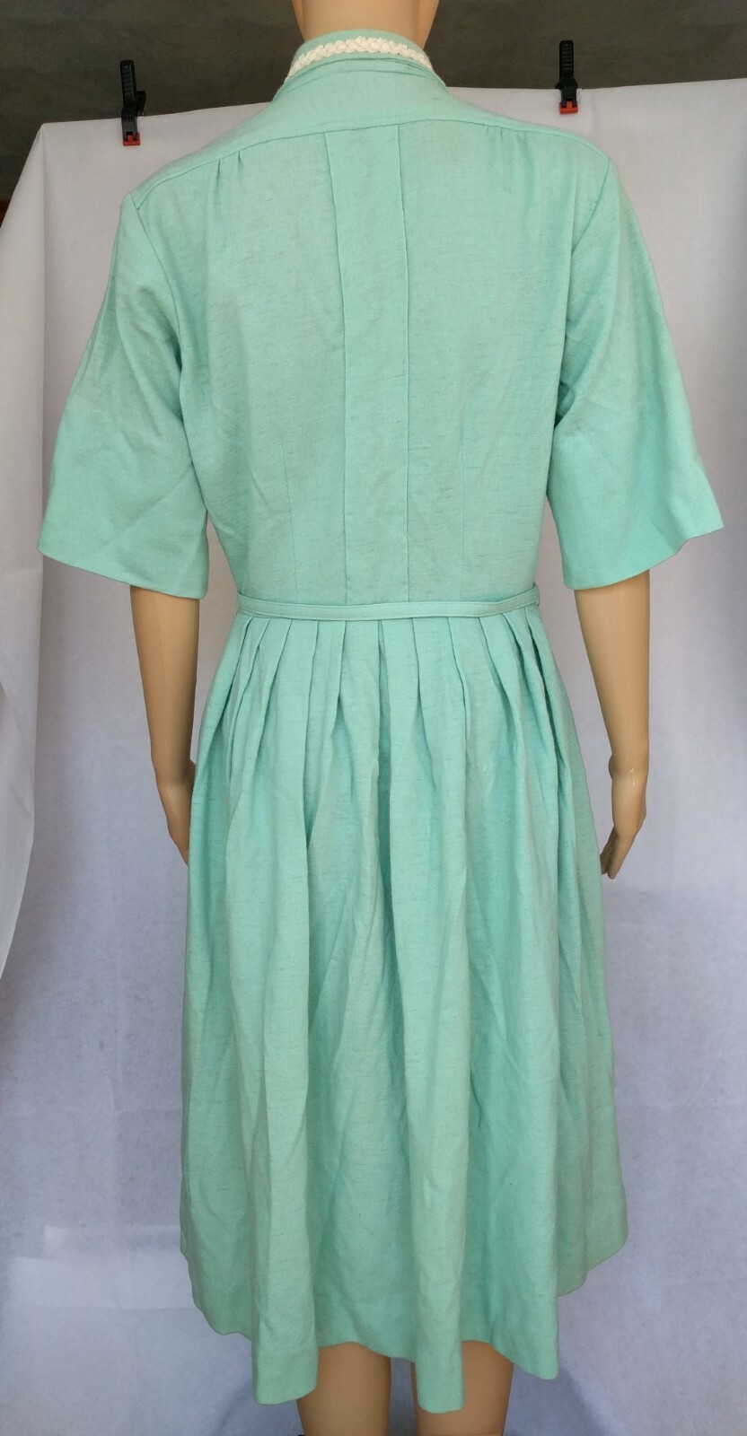 Vintage Henry Rosenfeld Mint Green Dress Belt Clothing Cosplay 1950s Craft Prop