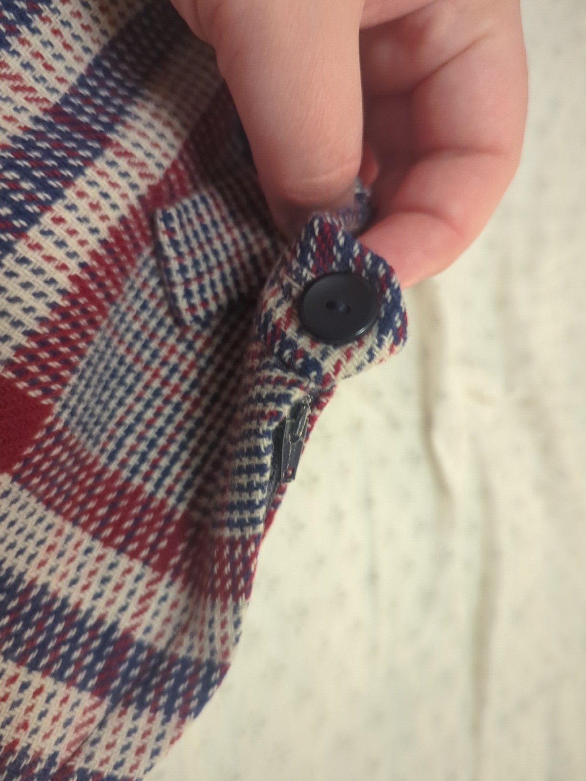 Vintage 60s 70s Prestige of Boston Skirt Dress Plaid Americana Sz 14 Union Made