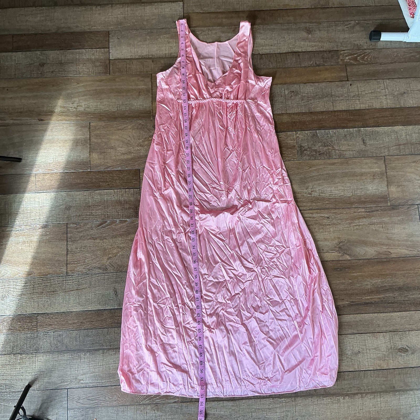 VTG Vanity Fair Pink Nylon Nightgown Size 40 Antron Full Length USA Made #39123