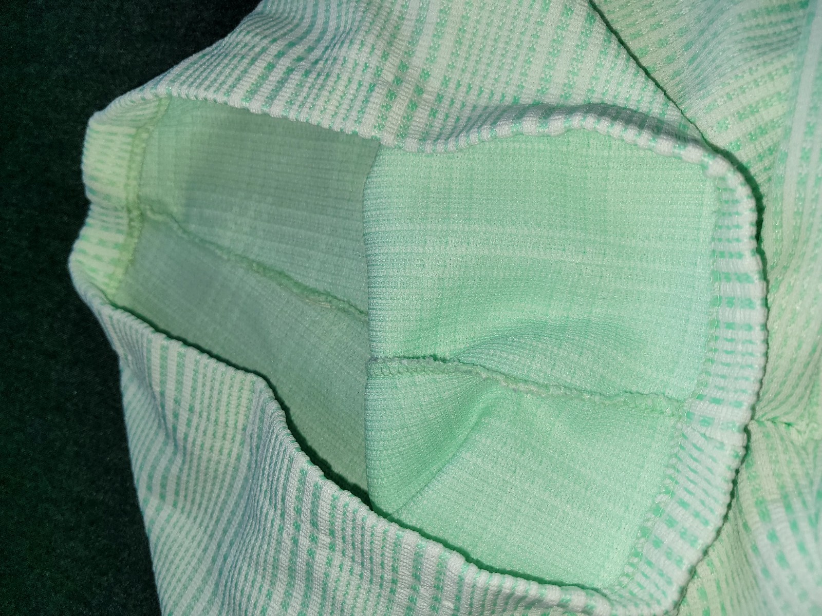 Vintage 60s 70s Straight Leg Slacks Pants Disco Wide Green White Plaid XS/S