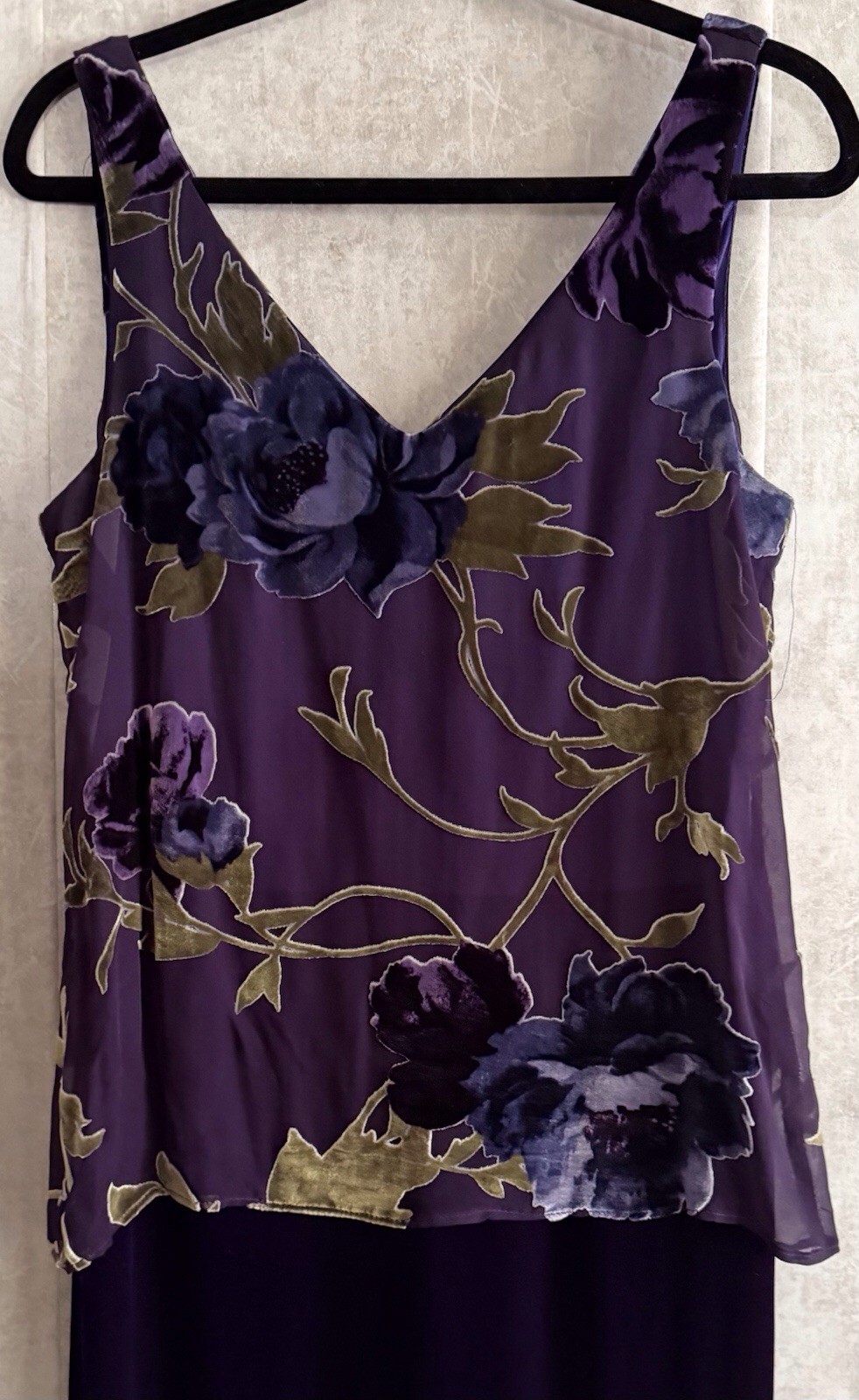 Vintage Jeffery & Dara Purple 2Pc Floral Jacket Blouse Sleeveless Dress Sz 10