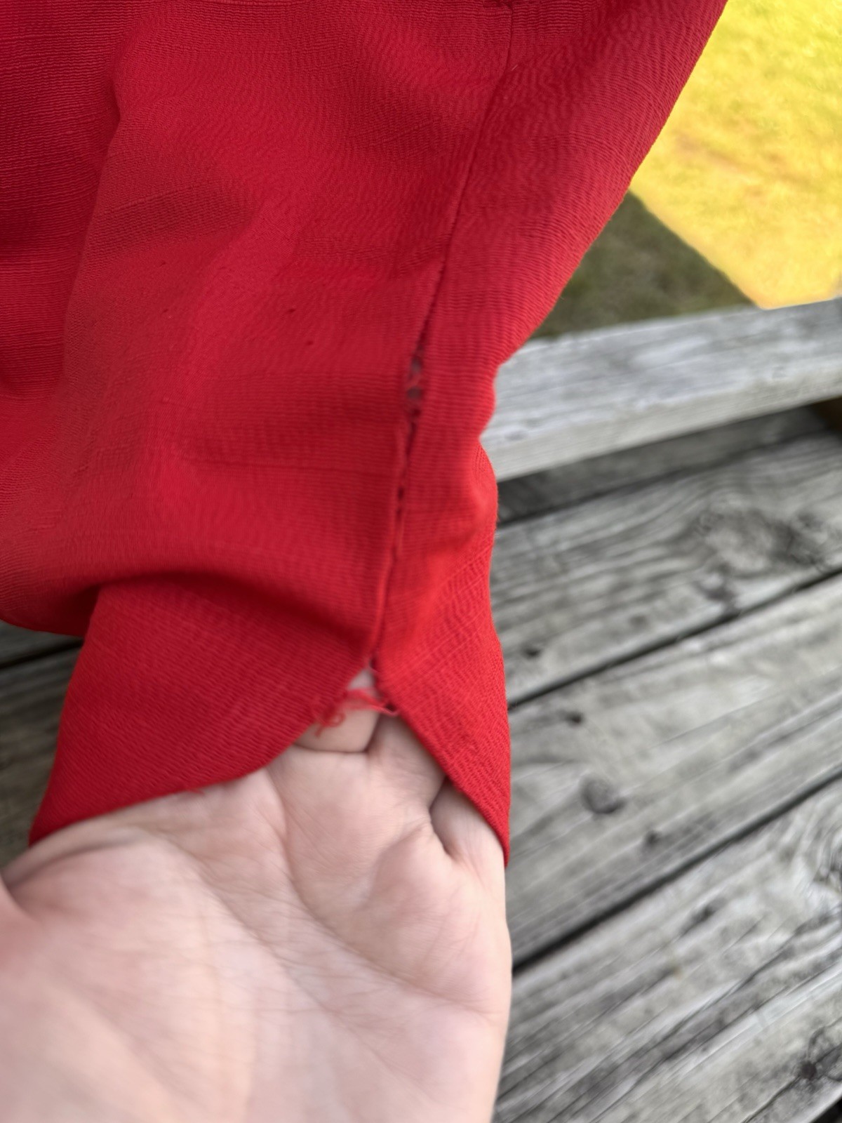 Vintage 80s Red Cocktail Dress Bodycon Midi Long Sleeve Bow Detail Formal Sz 5/6