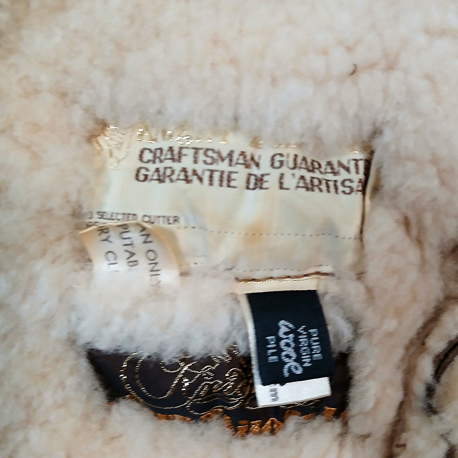 Knight Tailors Shearling Sheepskin Coat Womens 34 XS Brown Suede Vintage 70s 80s