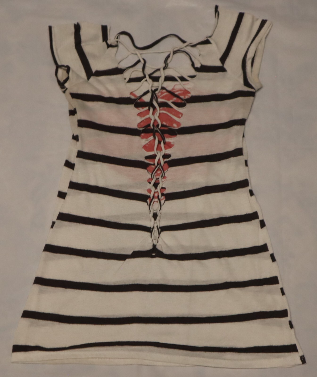 Vintage 1990s short sleeve womens striped t shirt size S (check measurements)