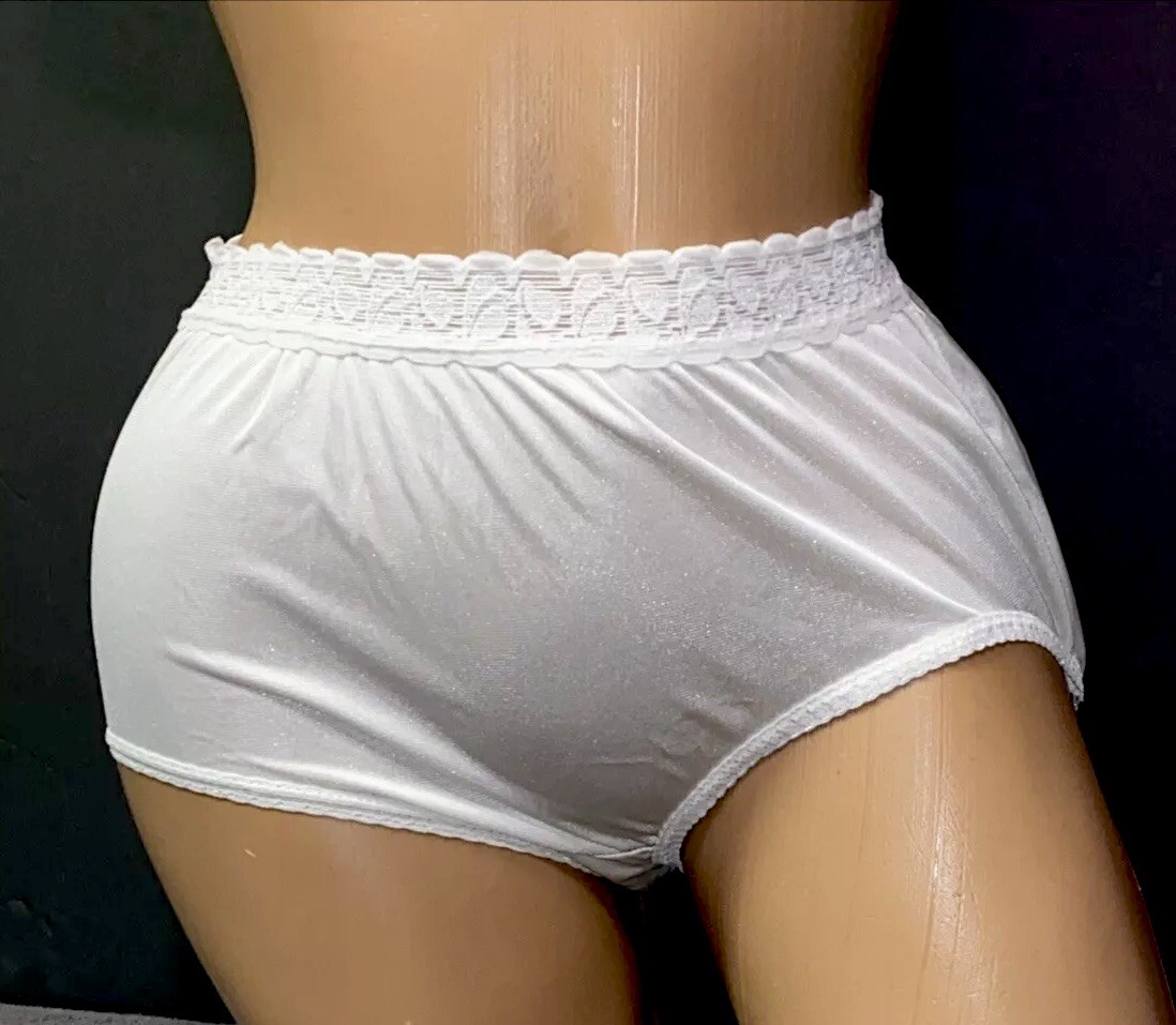 Vintage White Granny Panties~TR Bentley~Girdle~sissy Nylon Underwear~panty Sz 8