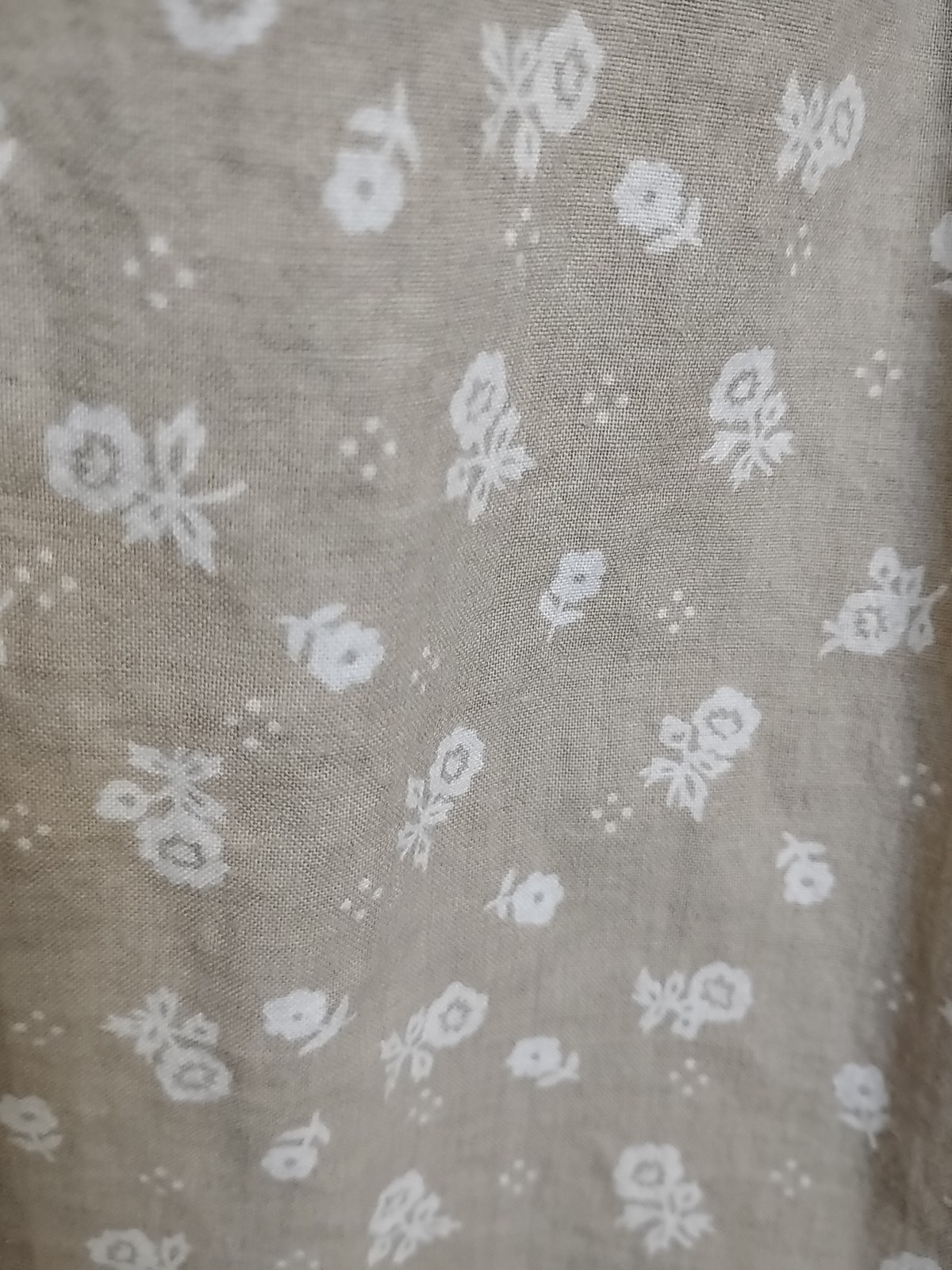 Vtg You Babes Drop-Waist Edwardian V-Neck Prairie Cottage Dress Calico Floral S