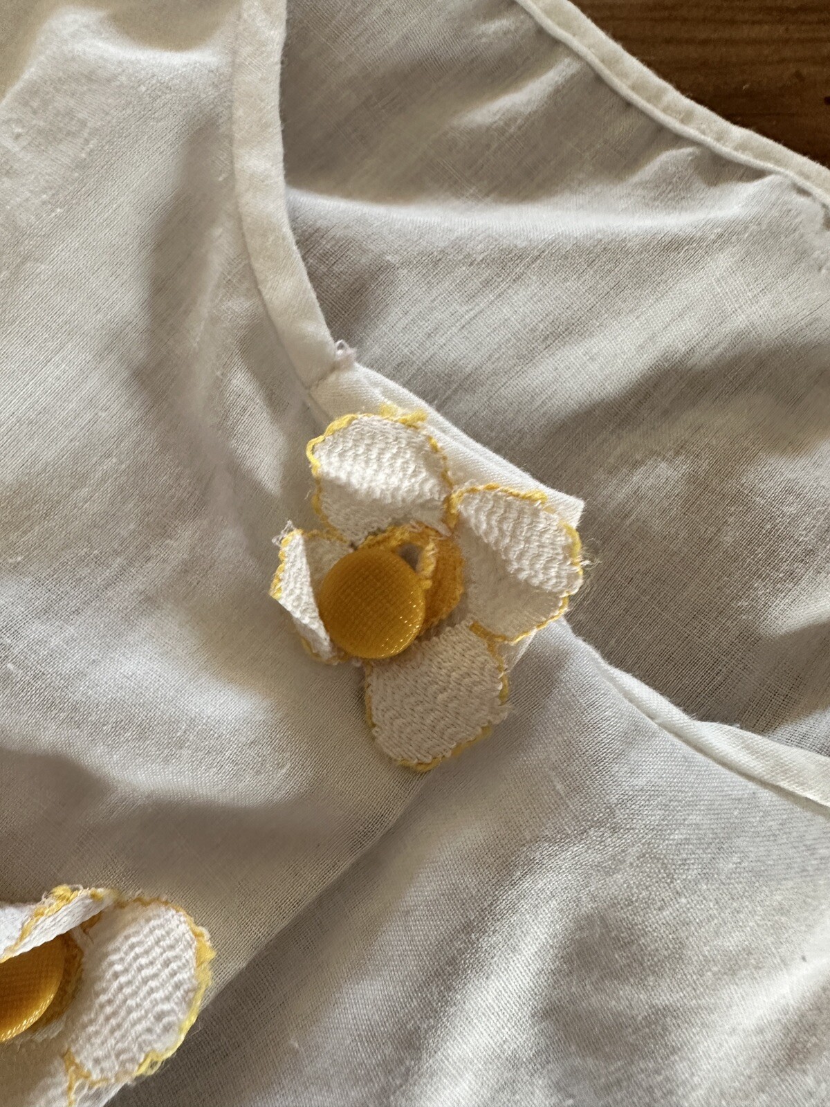 Vtg 60s Lingerie Sheer Lace Babydoll Negligee Teddy Shirt Flower Floral White