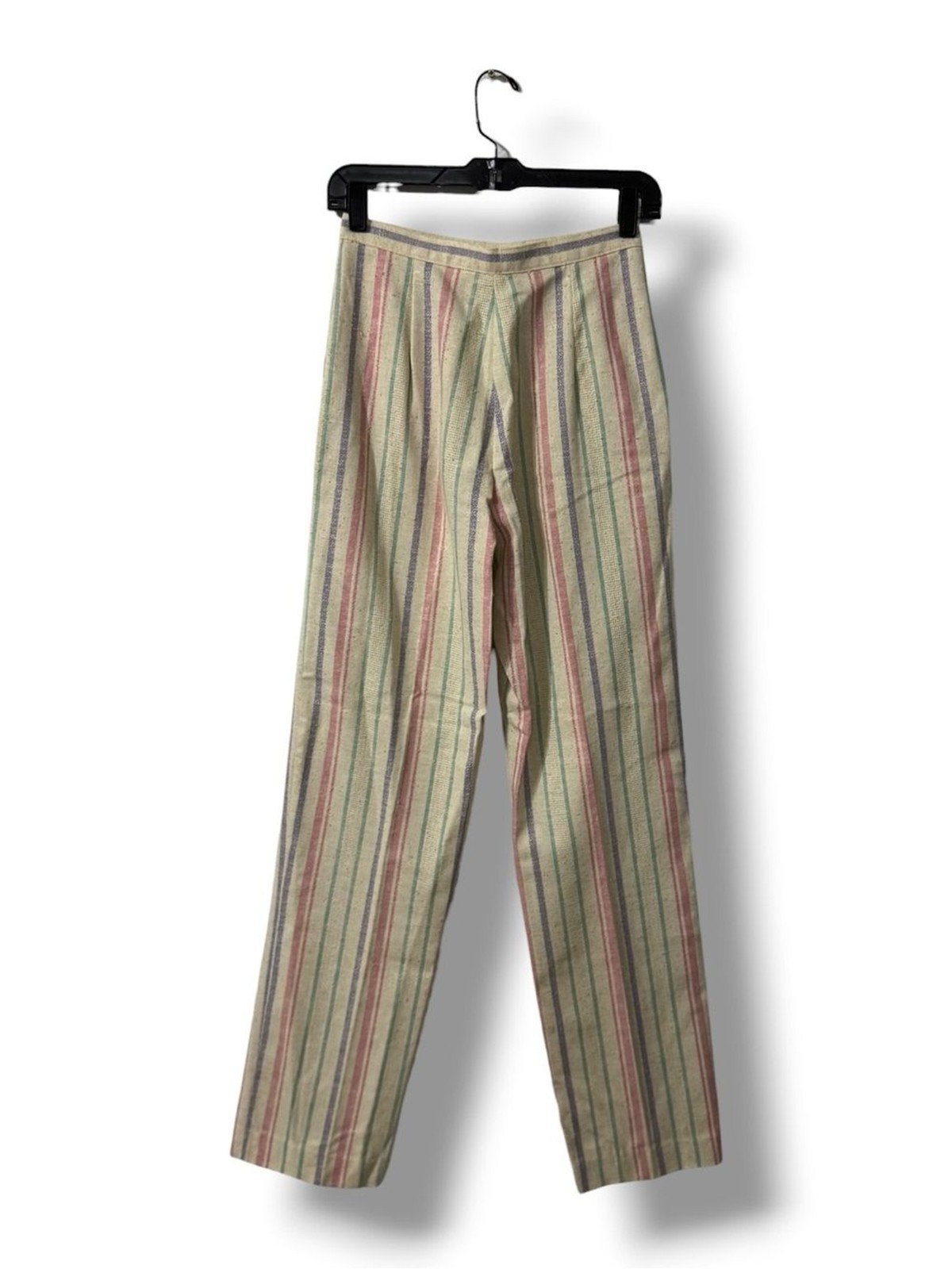 Vintage Country Suburbans Union Made Stripe Pants Size 6 High Rise Wide Leg USA