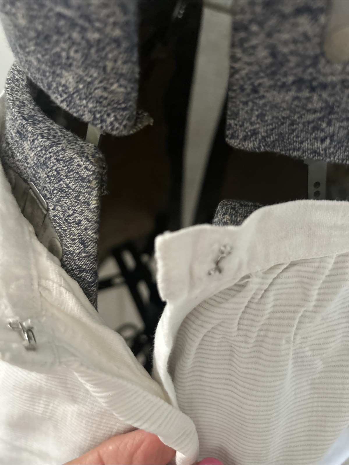 Antique White Heavy Ribbed Cotton Petticoat Patched Area