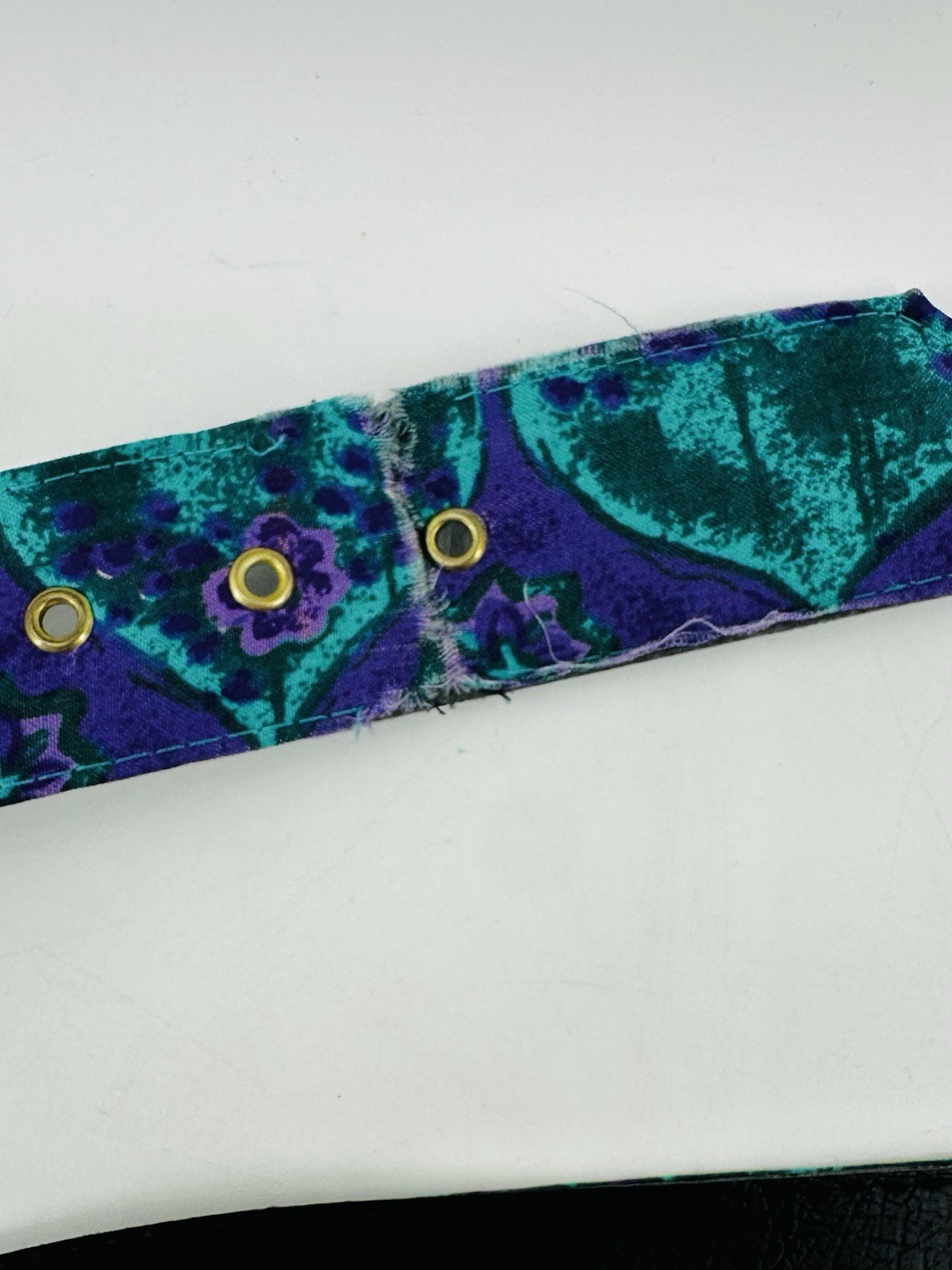 VTG 80’s Serbin of Florida Teal Purple Floral Hostess Artwear Boho Dress HH42