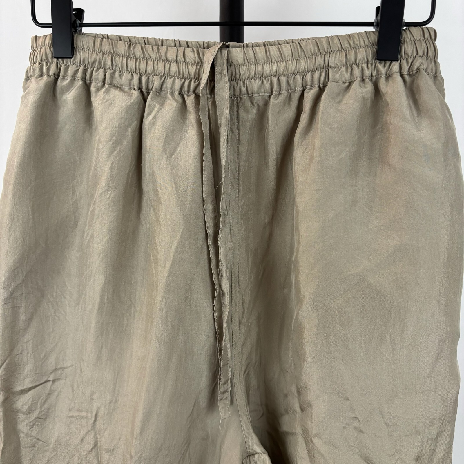 VTG Mureli Silk Drawstring Joggers Beige Size S