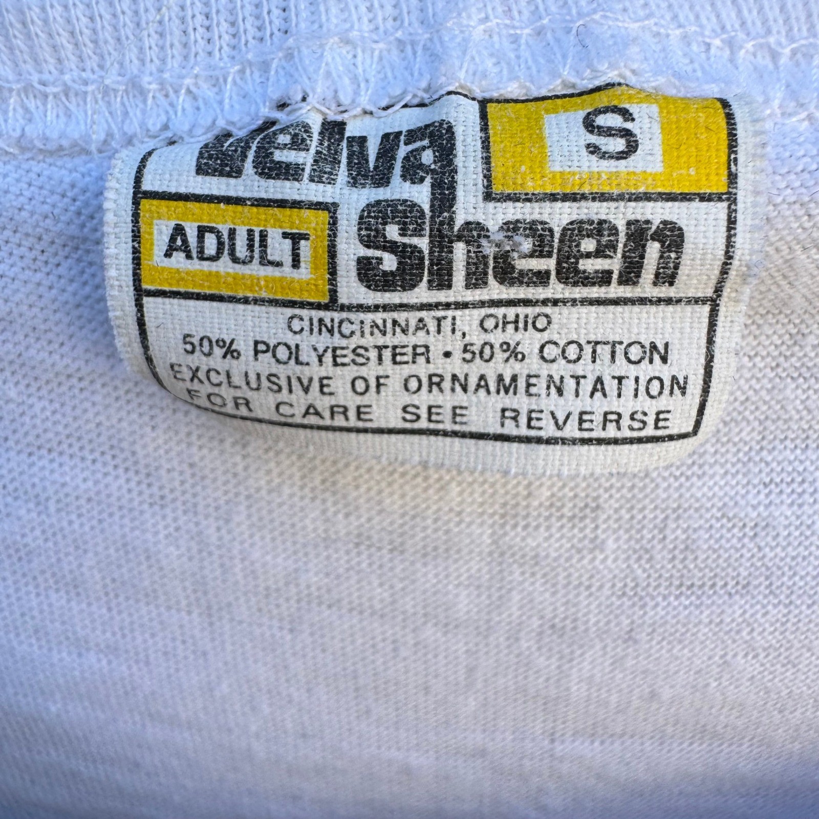 Vintage 80s Velva Sheen Bal Harbour Single Stitch Graphic Coastal Tee White S