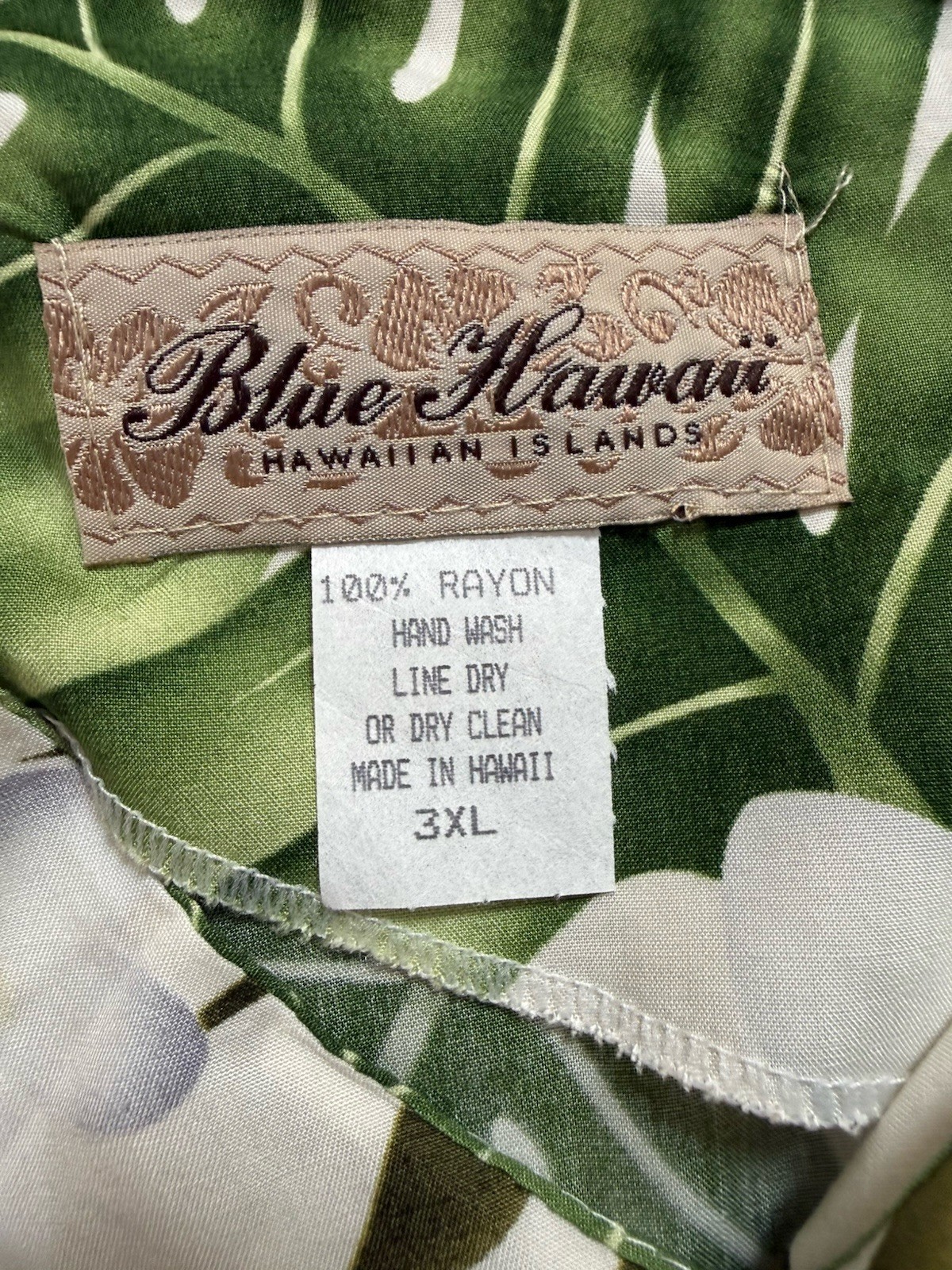 Vintage Hawaiian Rayon Tropical Maxi Dress Kaftan Hawaiian Islands 3XL Resort