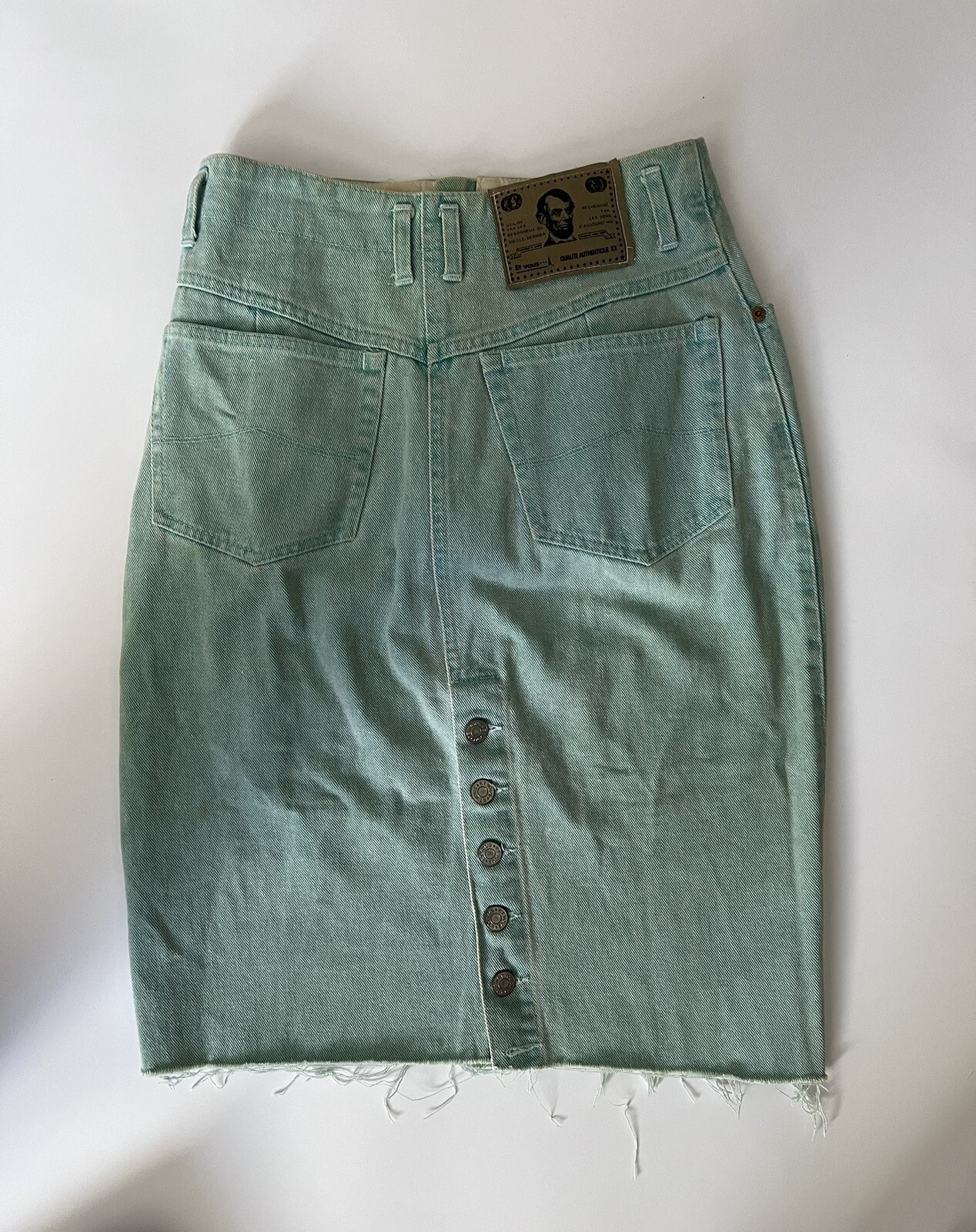 Vintage Et Vous Distressed Denim Jacket And Skirt