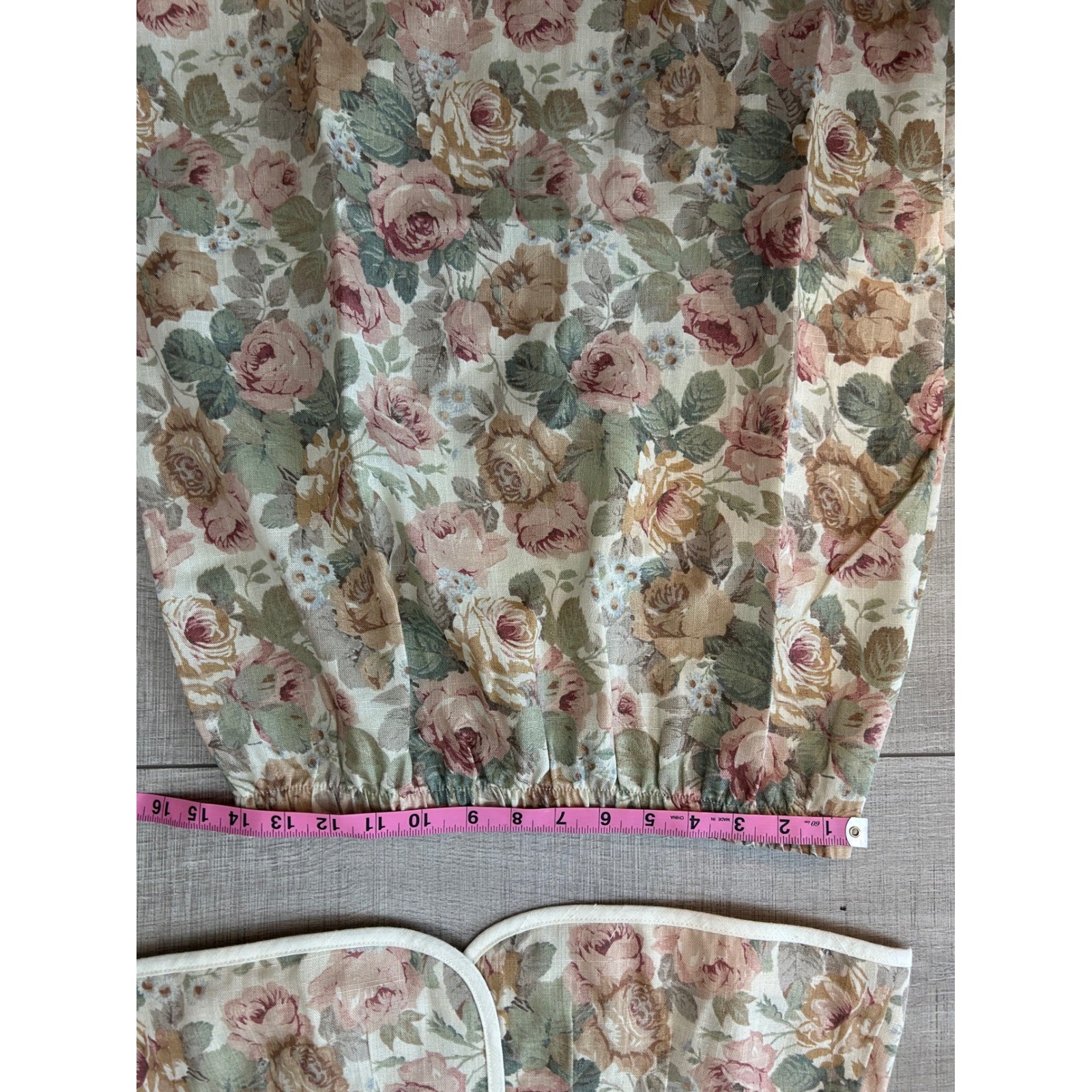 Vintage 90s Floral Skirt Set Cottagecore Rose Print Matching Two Piece Size 12