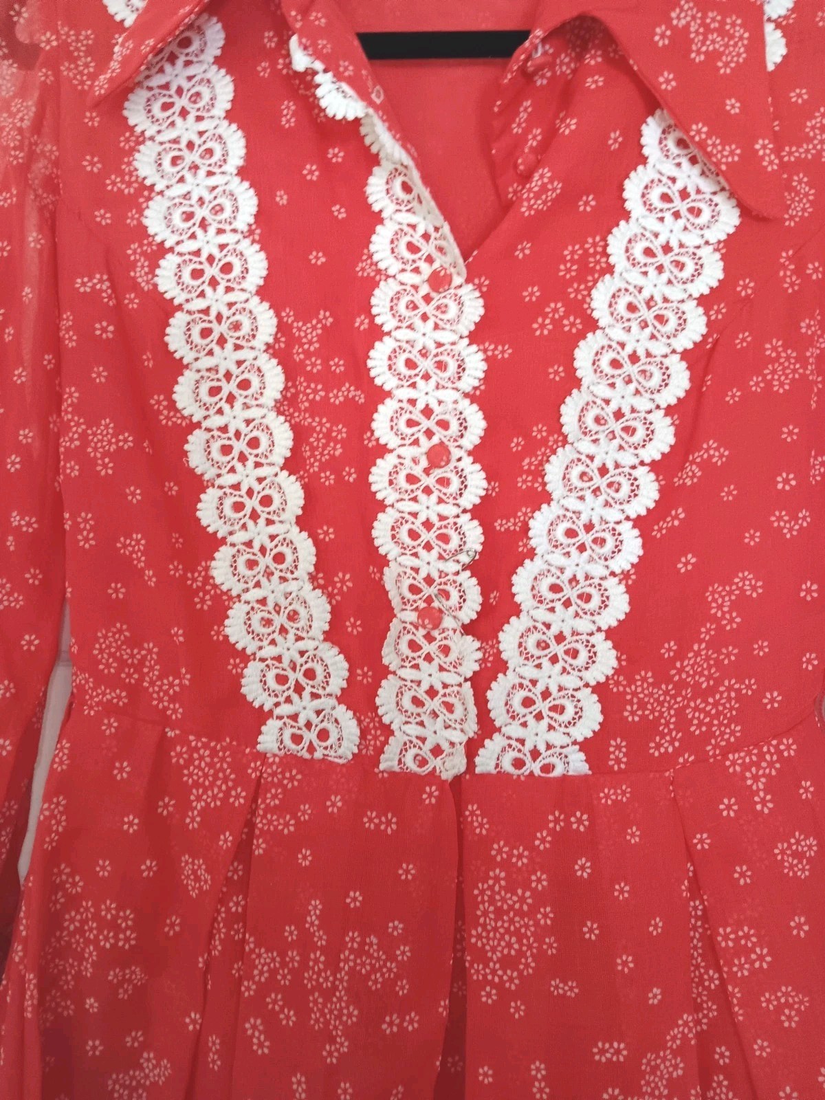Vintage 1970’s Avalon Classics Orange Dress Size 12