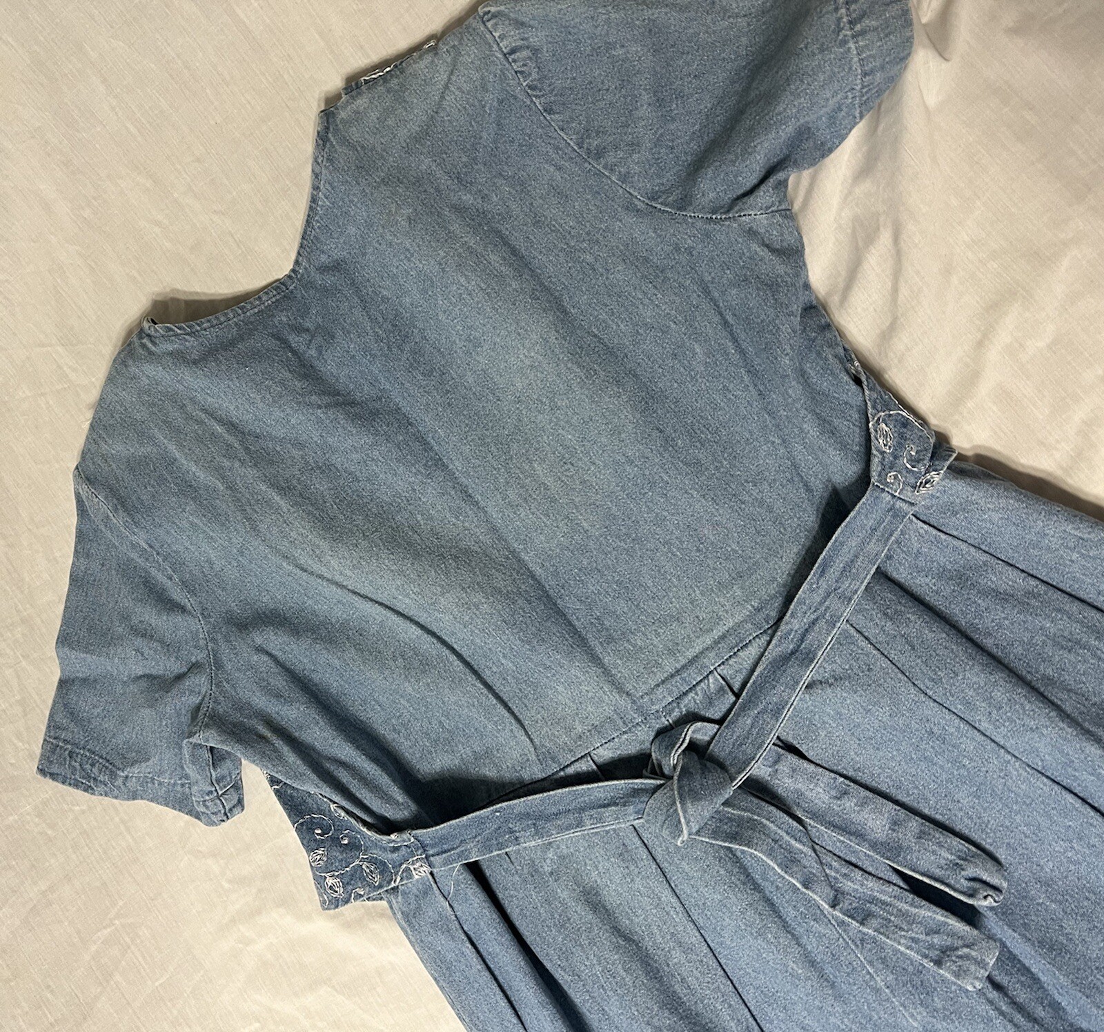 Alexandra Lee Vintage Maxi Denim Dress Womens sz 12