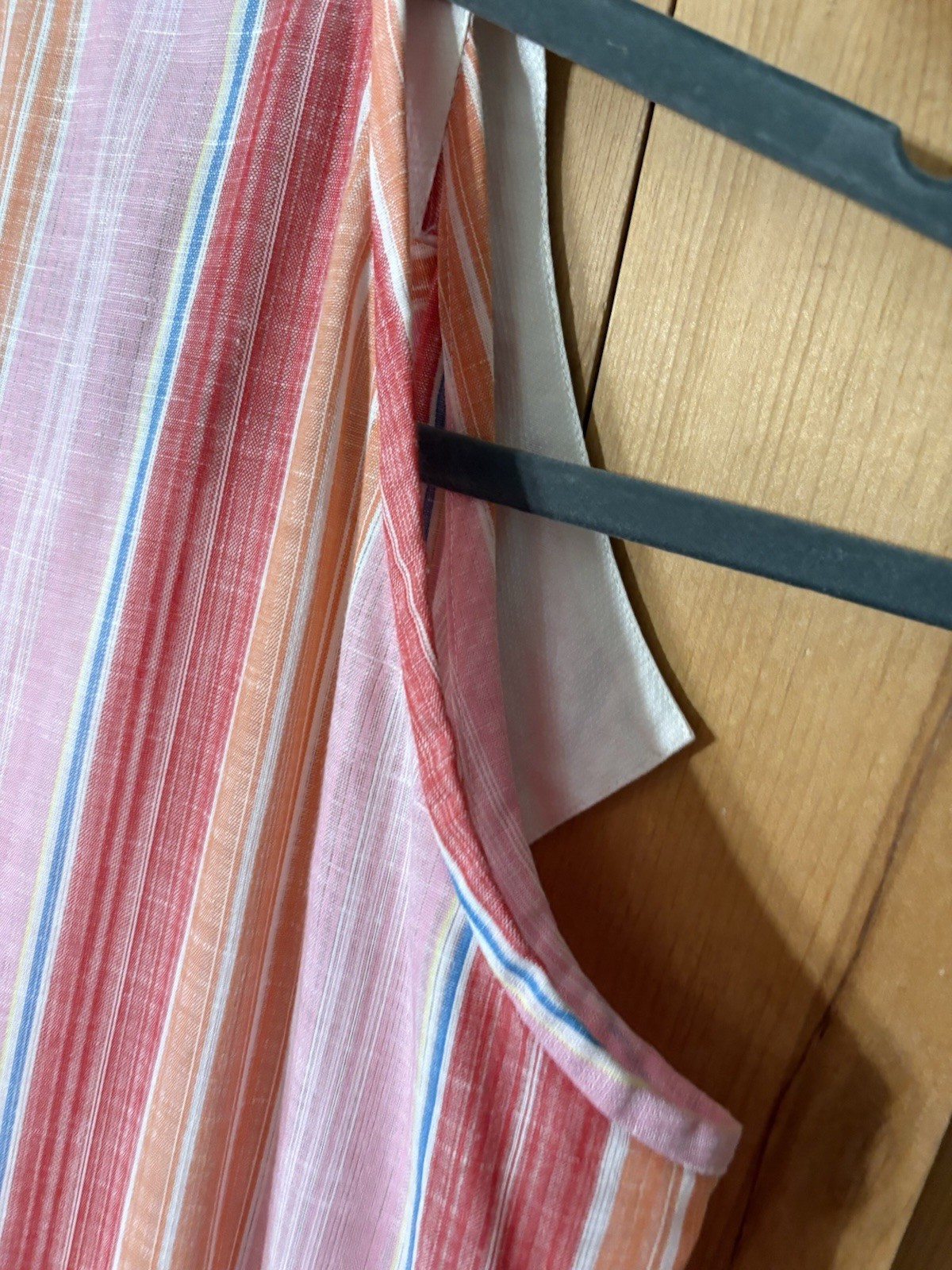 VTG Gianfranco Firenze Women’s Sz S Collared 50s Style Striped Maxi Dress Pink