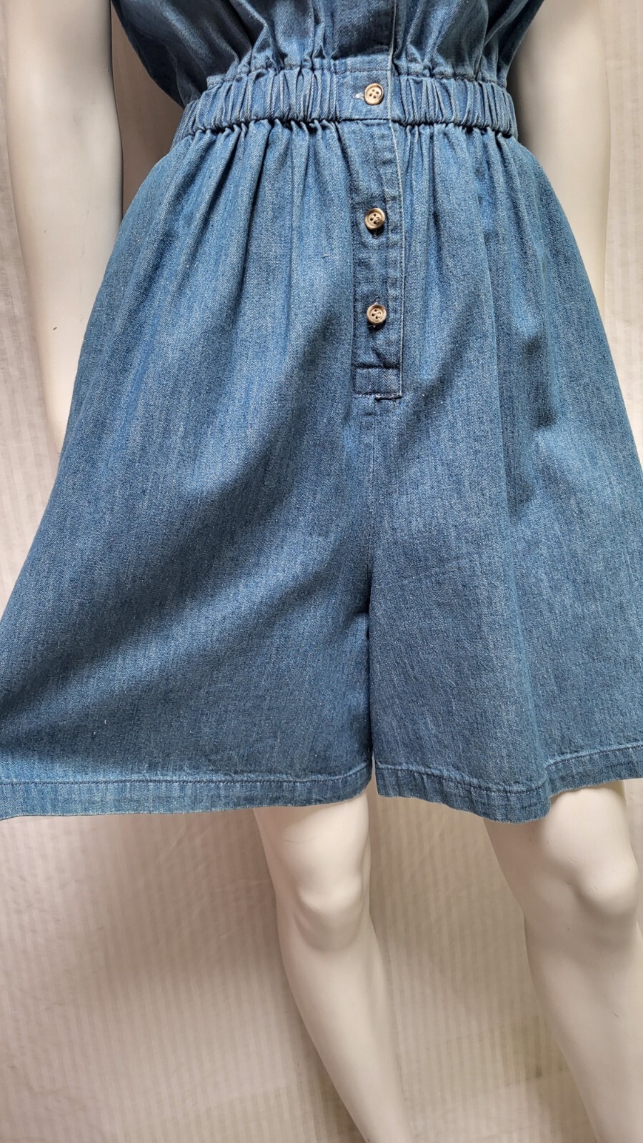 Vintage THE TOG SHOP Denim Sleeveless Romper / Playsuit – Size M – EUC