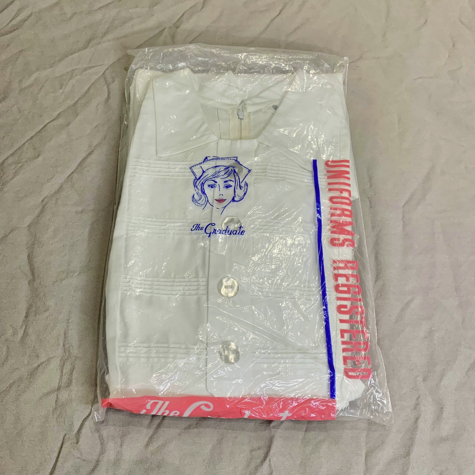 Vintage 60s 70s The Graduate Nurse Uniform Dress NOS NWT Size 10 White