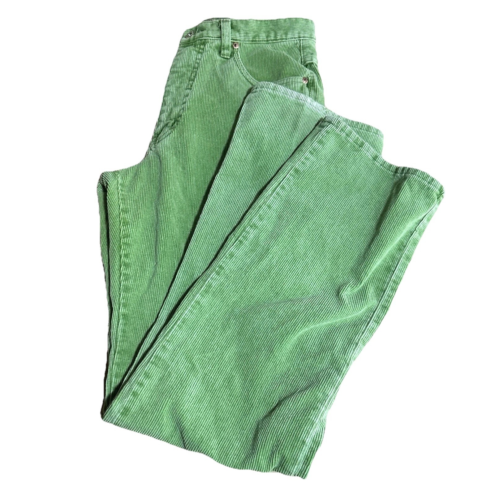 90’s/Y2K express Lime Green corduroy Pants Grunge Riot Girl Indie Sleaze Sz 6